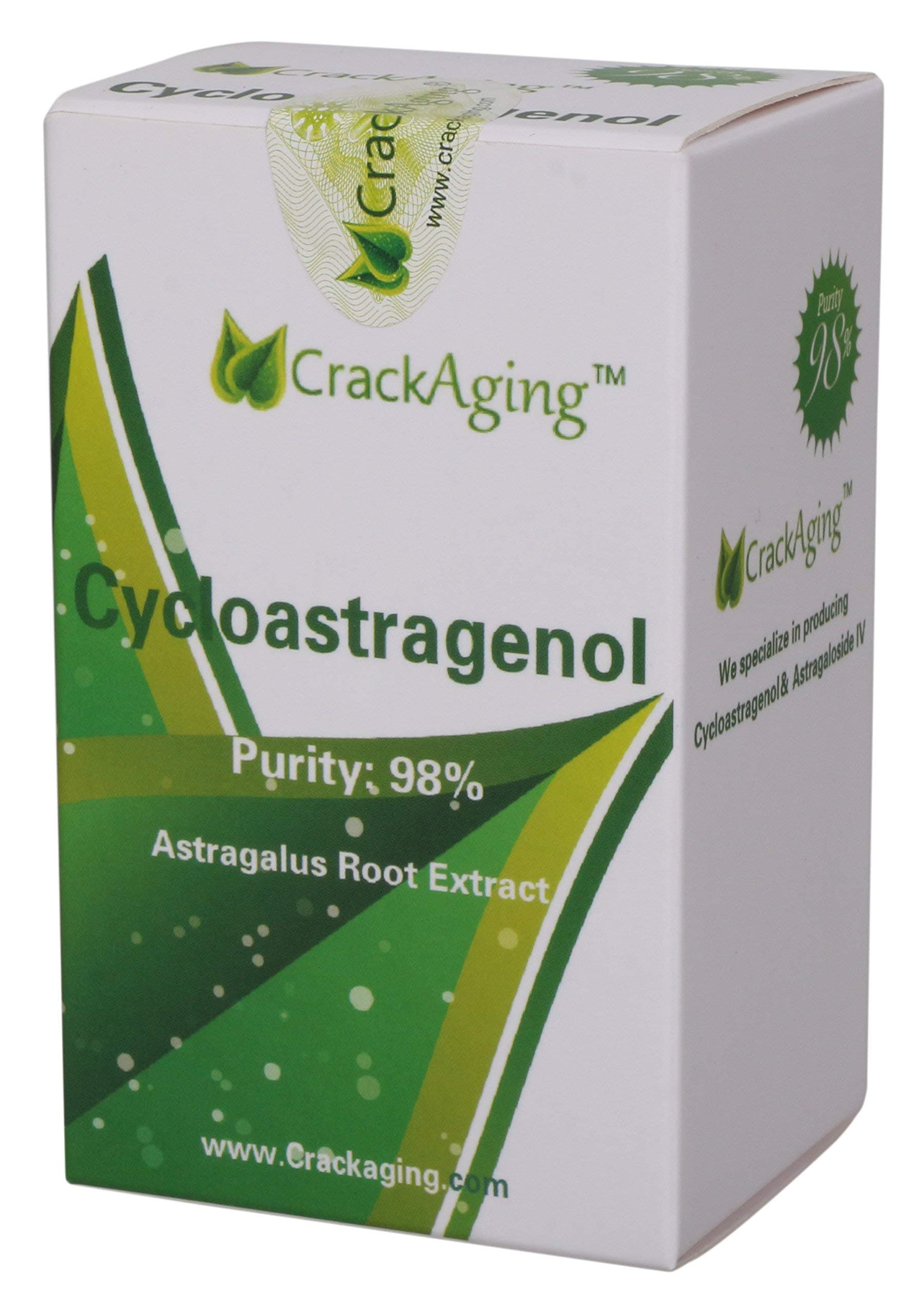 Crackaging Super-Absorption Cycloastragenol 98% Anti-Aging Supplement | Telomere Nutritional 10mg 60 Veggie Capsules in 2 Bottles