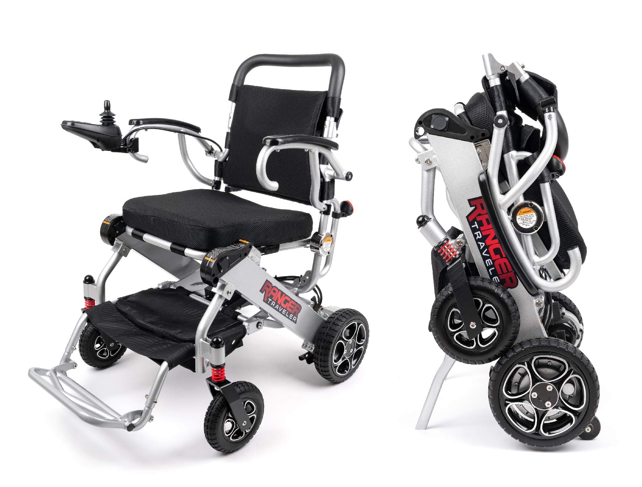 Porto Mobility Ranger Traveler X5 Lightweight Foldable Electric Wheelchair, Dual Battery, Dual Motor, ultra portable Airline Approved Power Wheelchair (Free Travel Case)