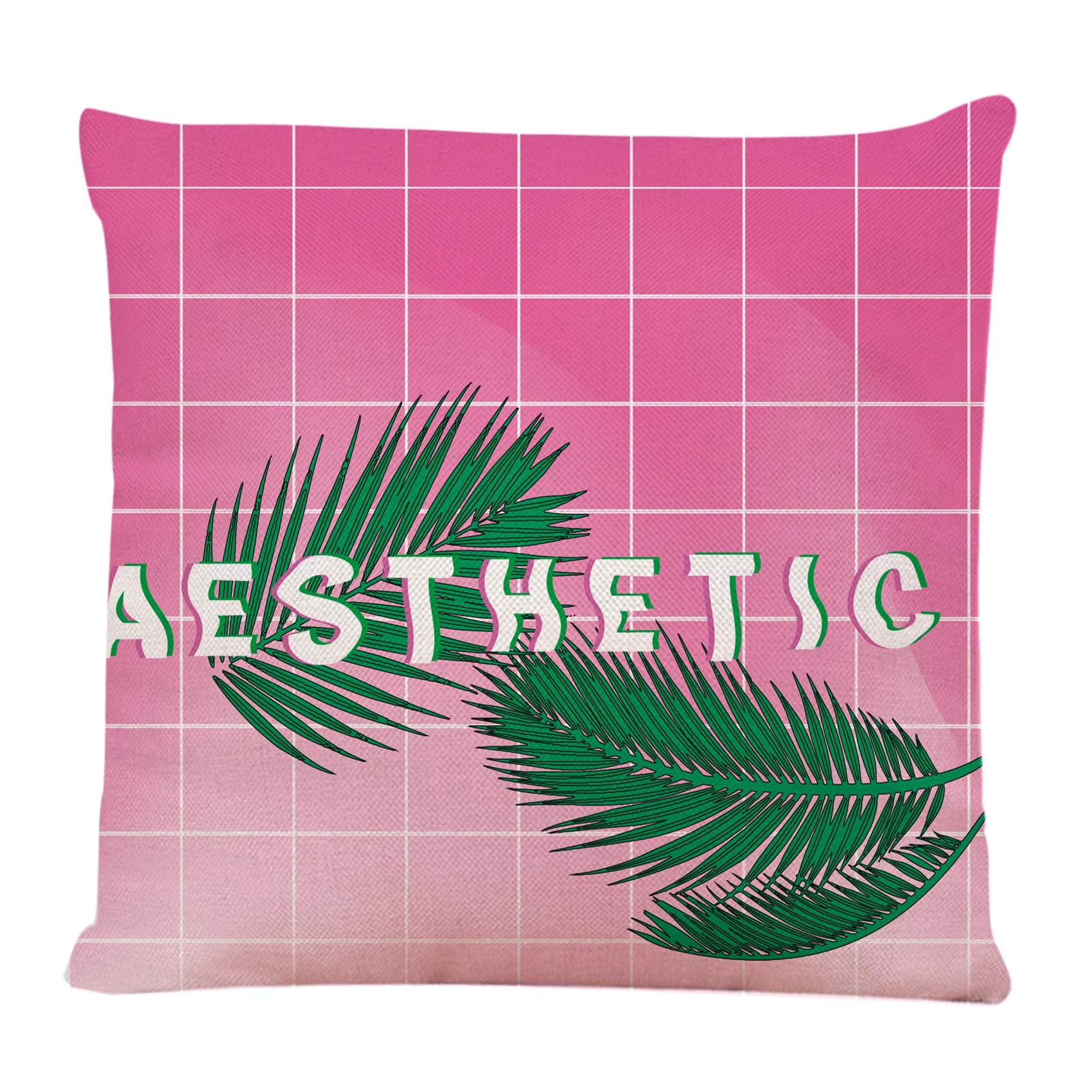 OfocamOfocam Throw Pillow Cover Vaporwave Synthwave Glitch Aesthetic Hype Cute Pastel Colors Bright Throw Pillow Cushion Case for Home Couch Living Room Bed Sofa Car 18 x 18 Inches Pillowcase