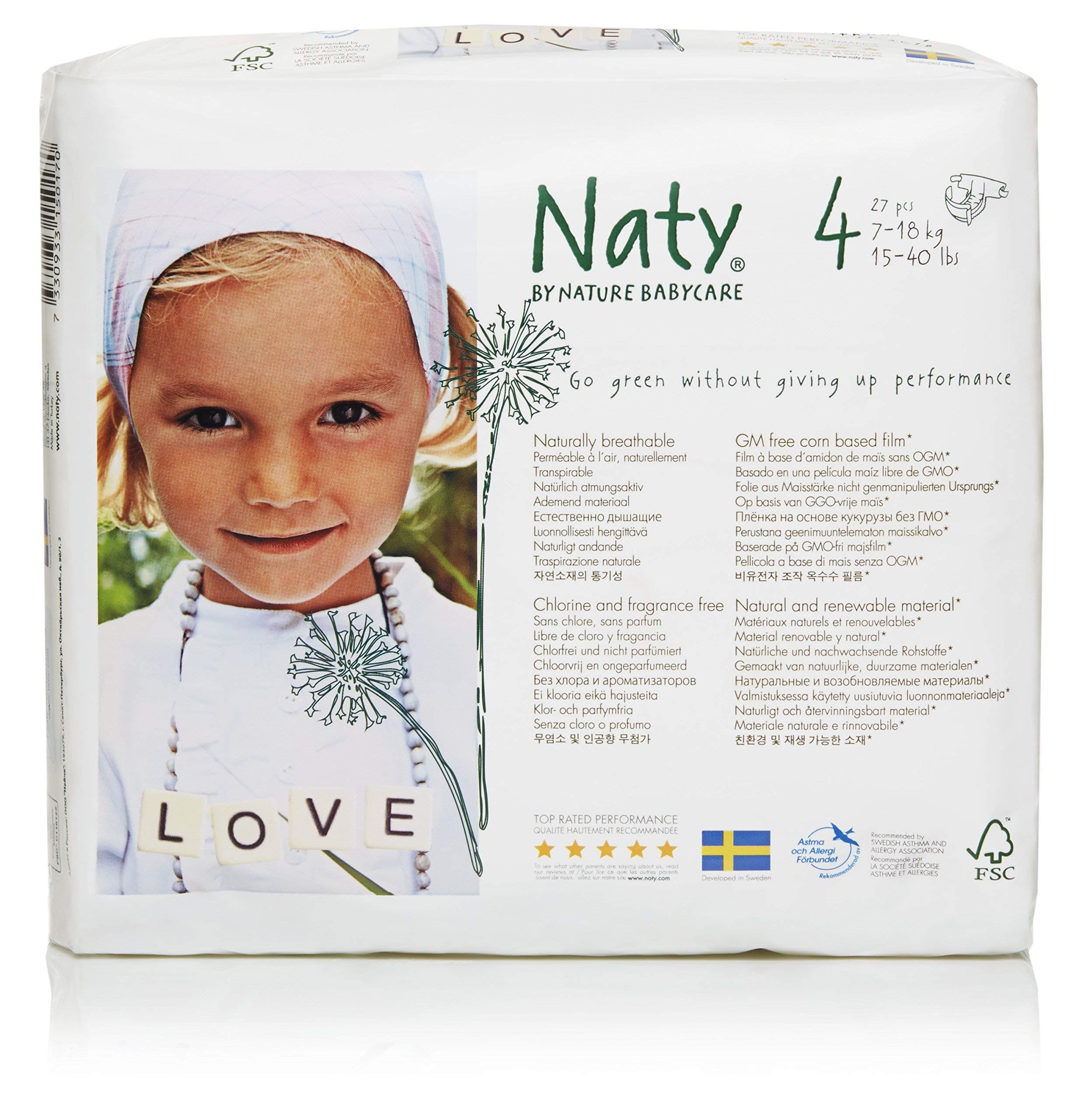 Naty Diapers Case Size 4 108ct.