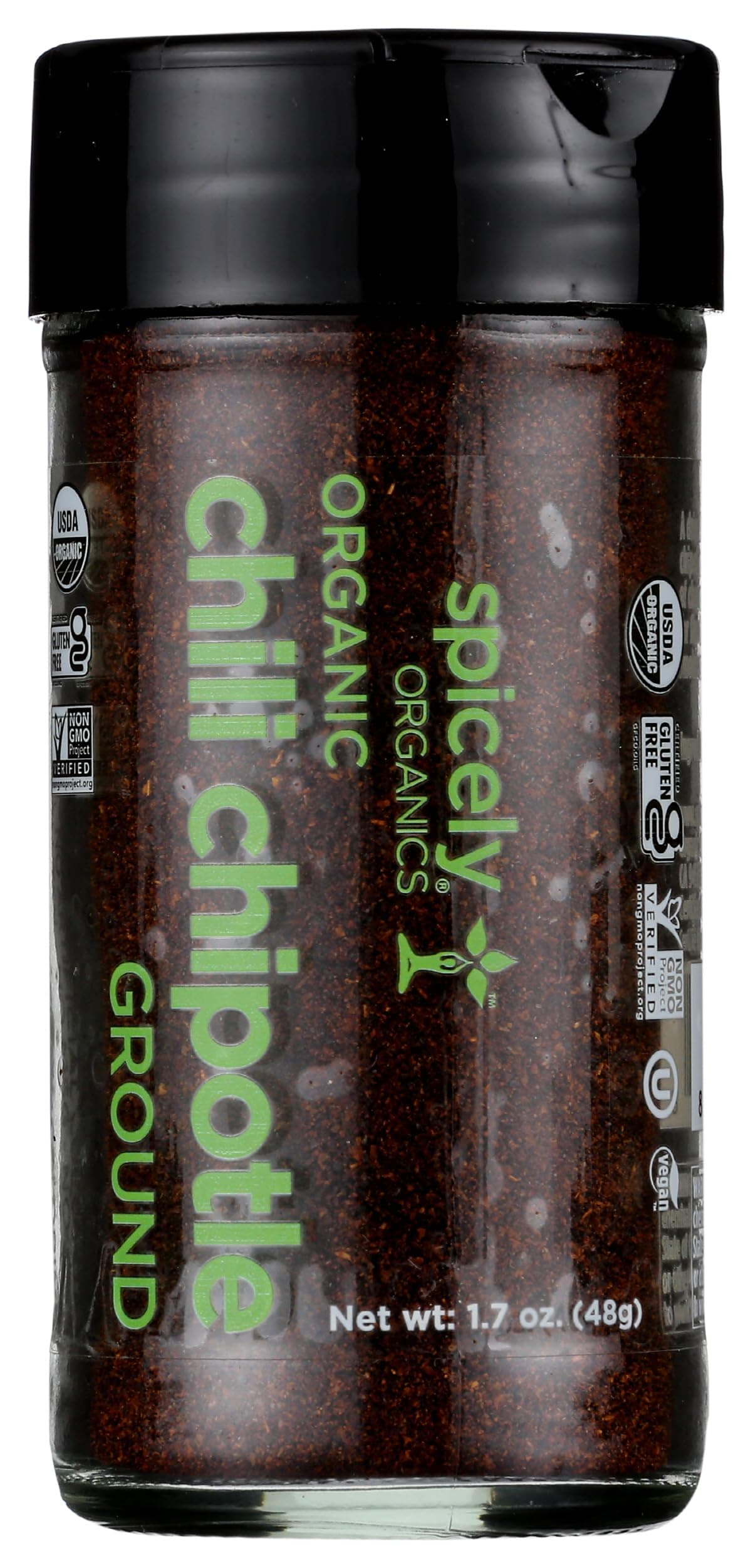 Organic Chili Chipotle Powder 1.70 Ounce Jar Certified Gluten Free