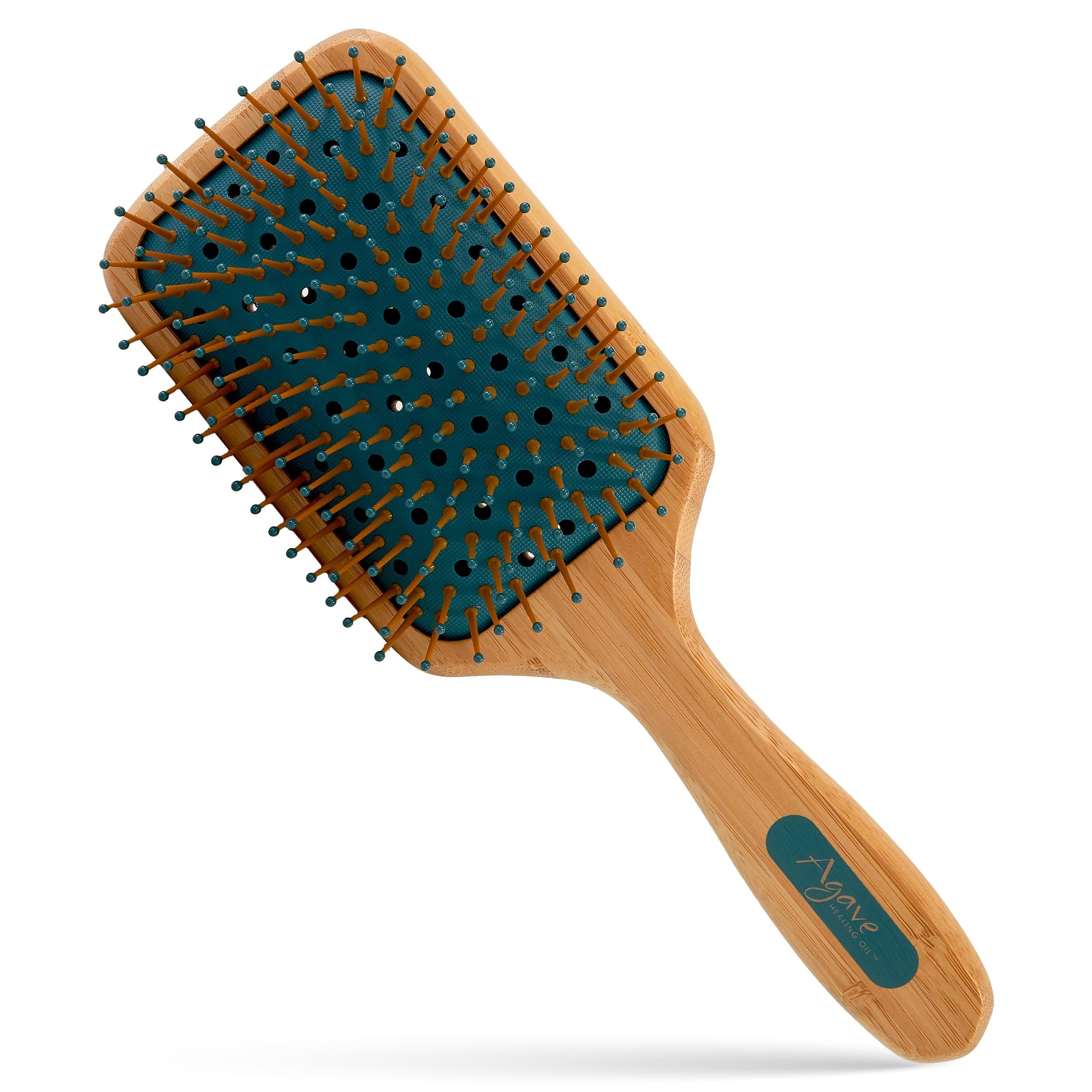 Agave Natural Bamboo Paddle Brush Lightweight Detangling & Smoothing Hair Brush