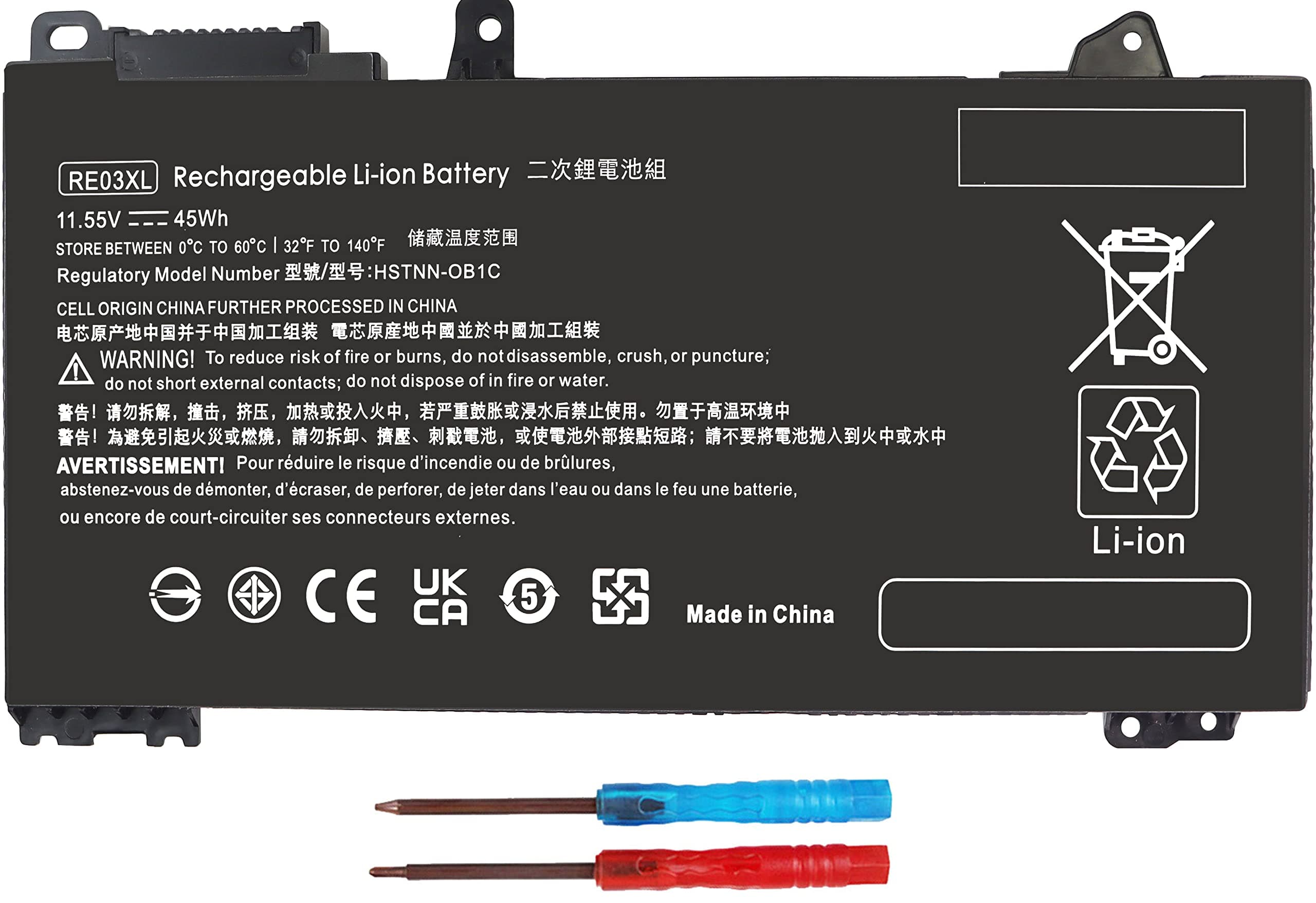 RE03XL RF03XL Battery for HP L32407-541 L32407-AC1 Battery Replacement for HP ProBook 430 450 G6 450 G7 440 G6 430 445 455R G6 430 440 445 G7 61YD0 Batteries Laptop