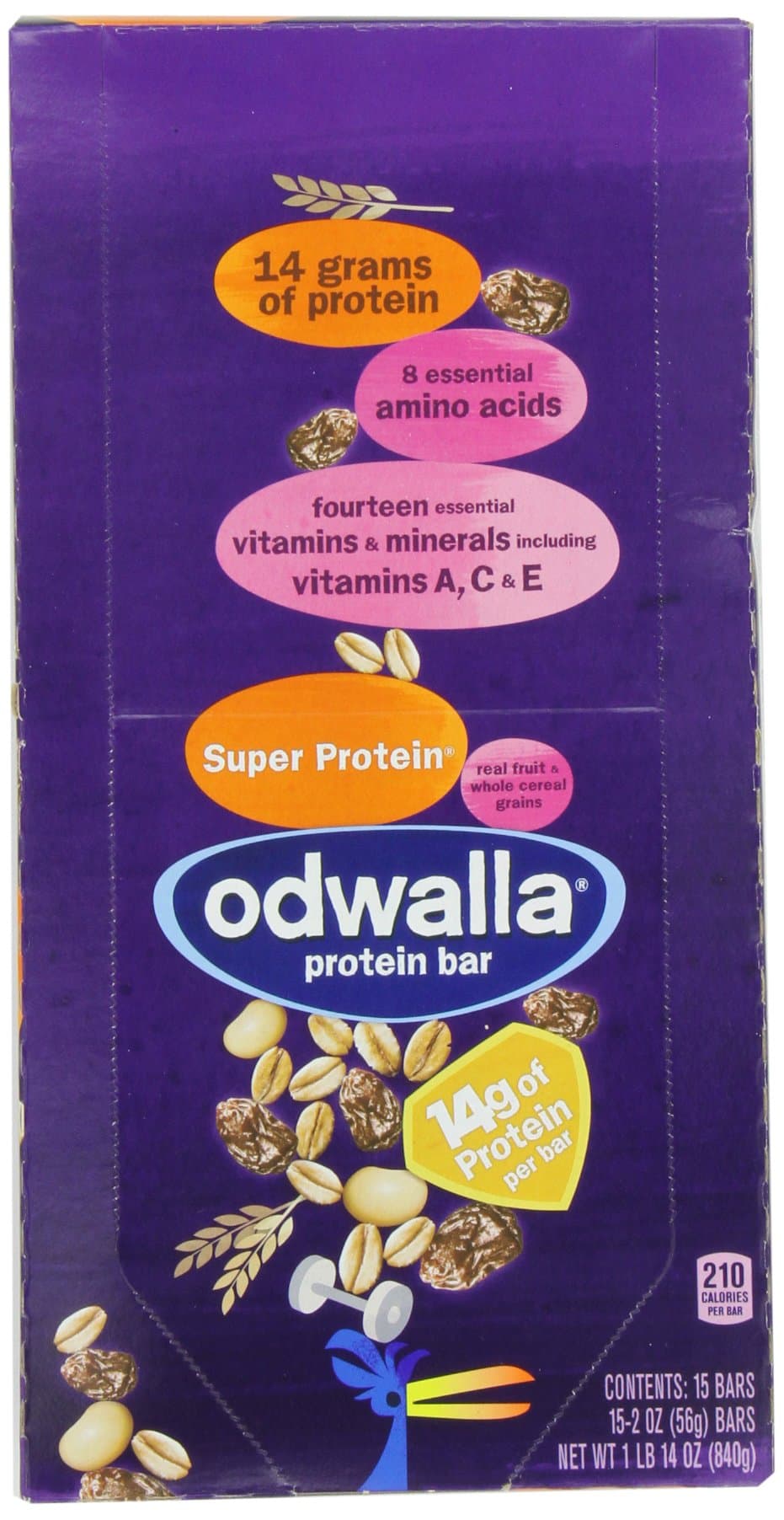 Odwalla Super Protein 2-Ounce Bar, 15 Count Boxes