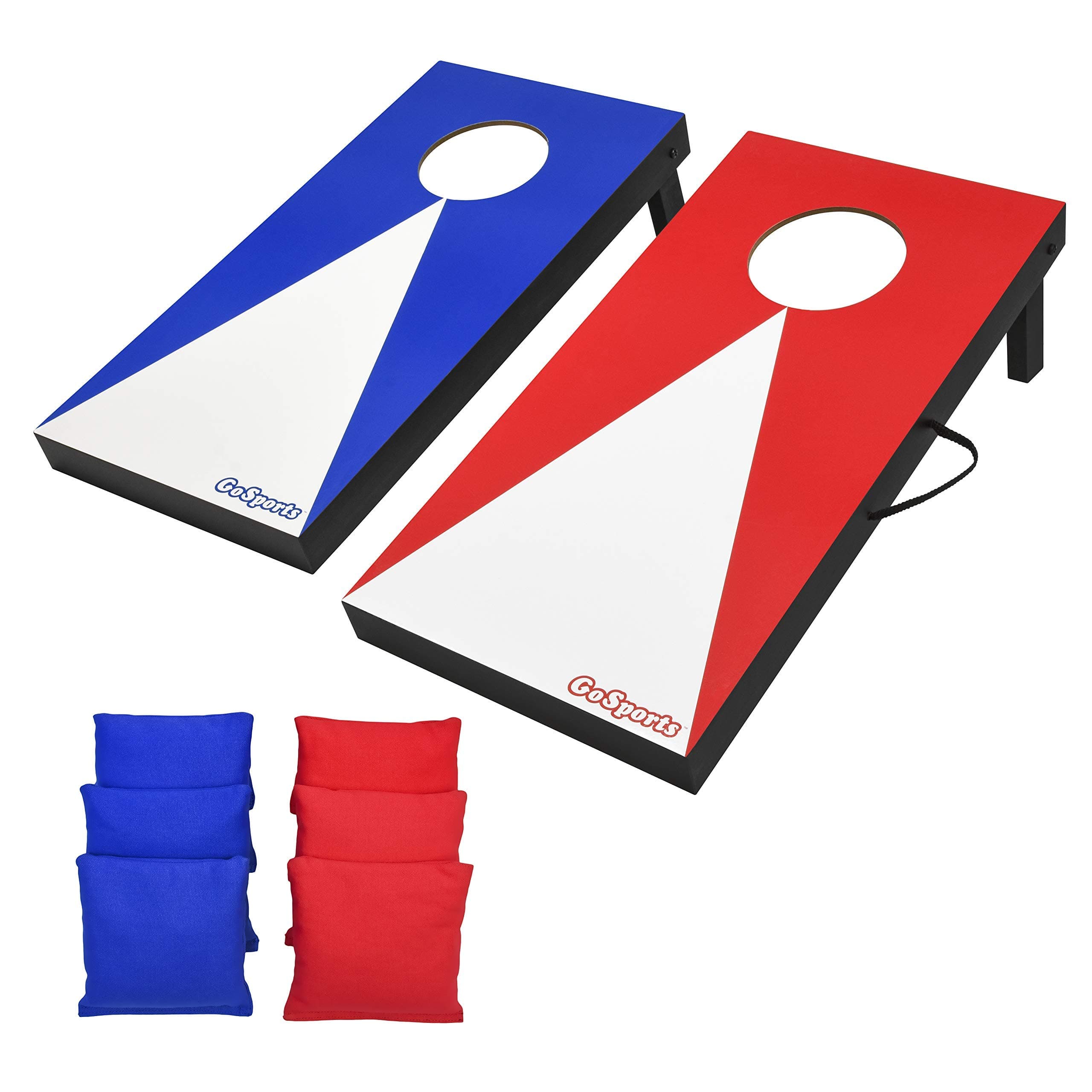 2 ft x1 ft Portable Size Cornhole - Choose Classic or Wood Designs - Game Set with 6 Bean Bags - Great for Indoor & Outdoor Play