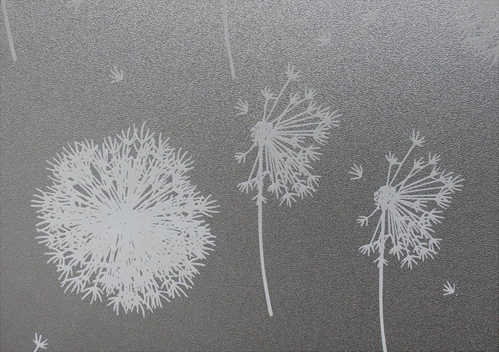Hosho Dandelion Glass Decorative Non-Adhesive Privacy Window Film 3 FT x 32 FT