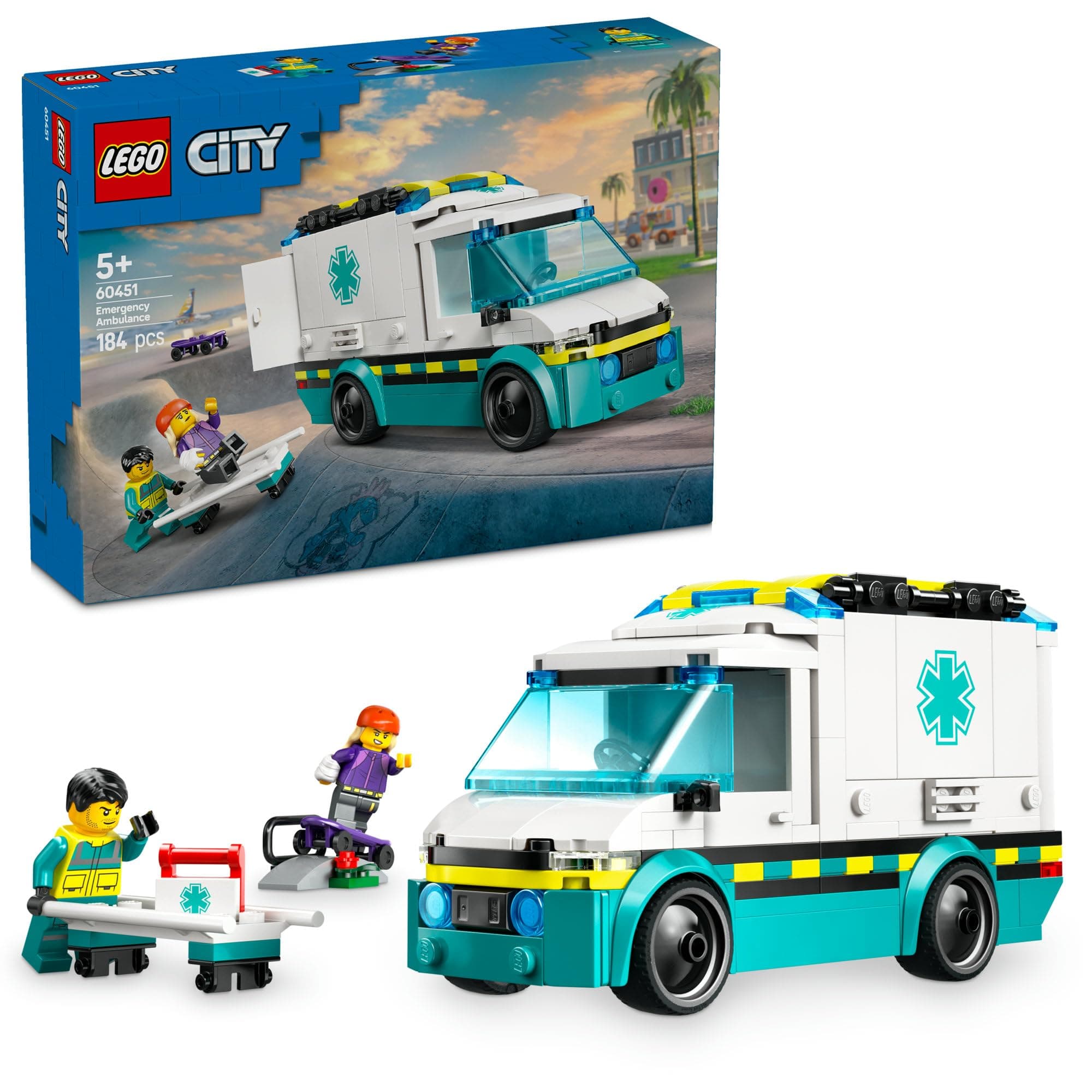 レゴ(LEGO) シティ きゅうきゅう車 おもちゃ 玩具 誕生日 プレゼント ブロック 知育男の子 女の子 子供 5歳 6歳 7歳 8歳 乗り物 車 ミニカー 60451