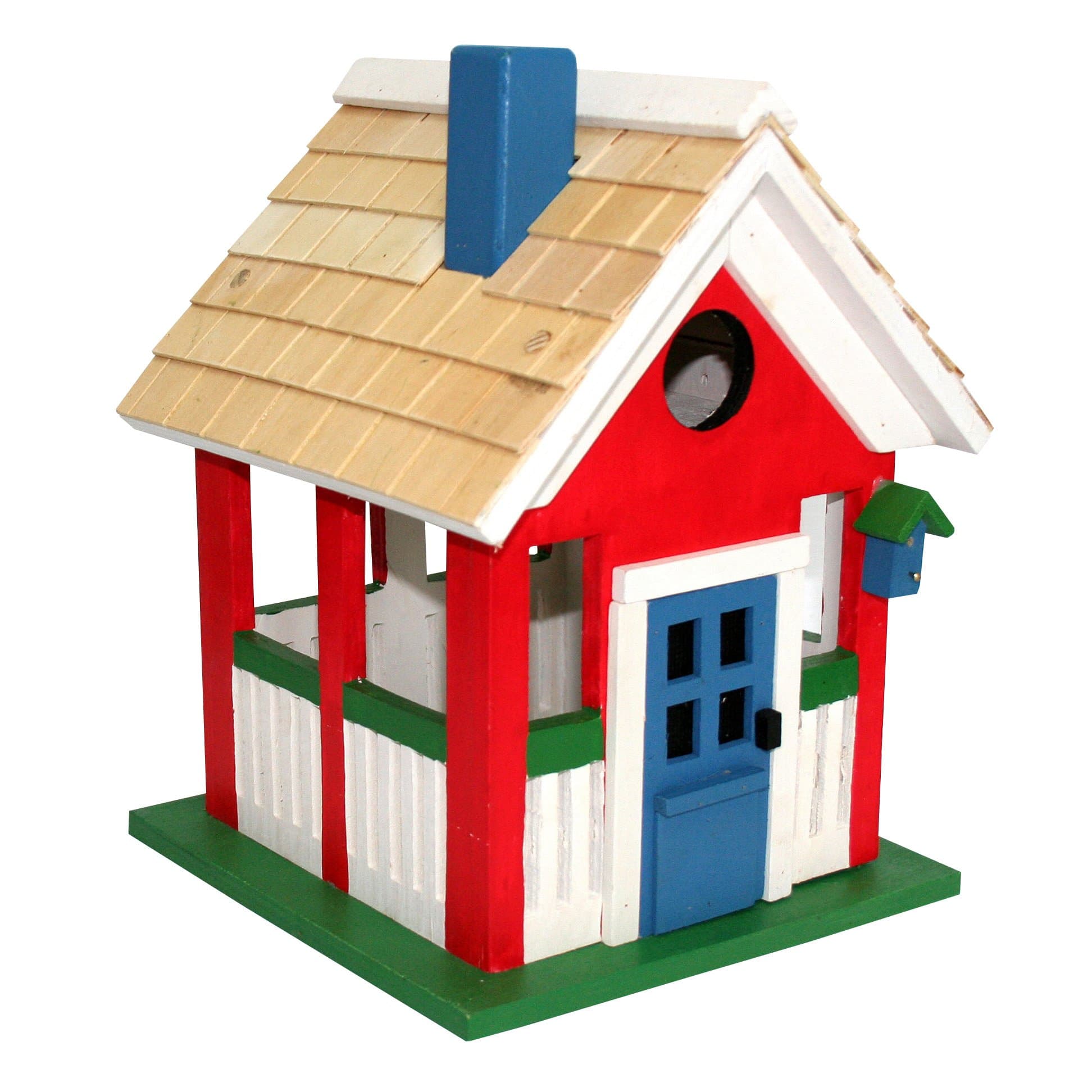 At The Shore 10-1/2-Inch Tall Bird Feeder, Red