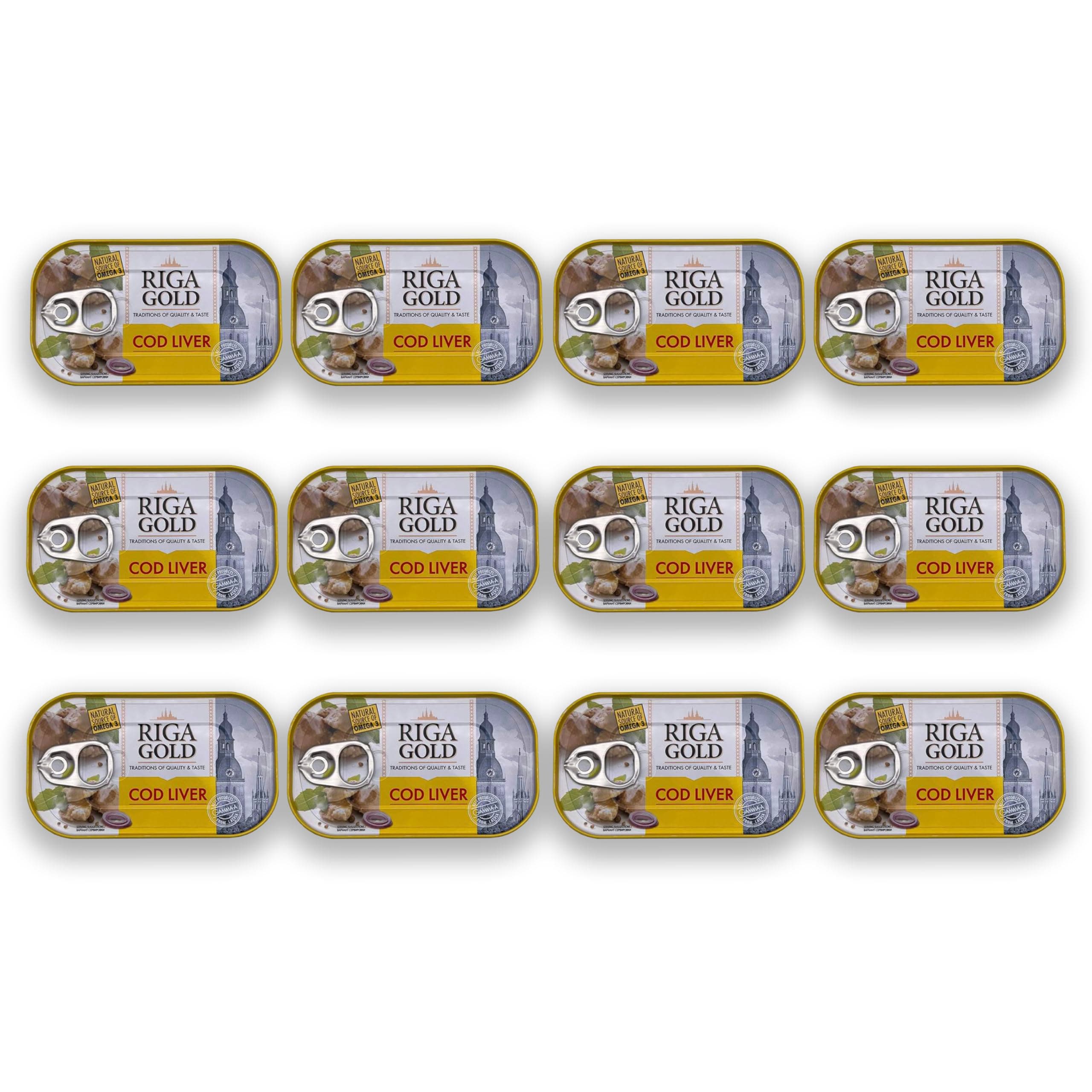 Riga Gold Cod Liver in Own Oil 4.27oz/ 121g From Iceland