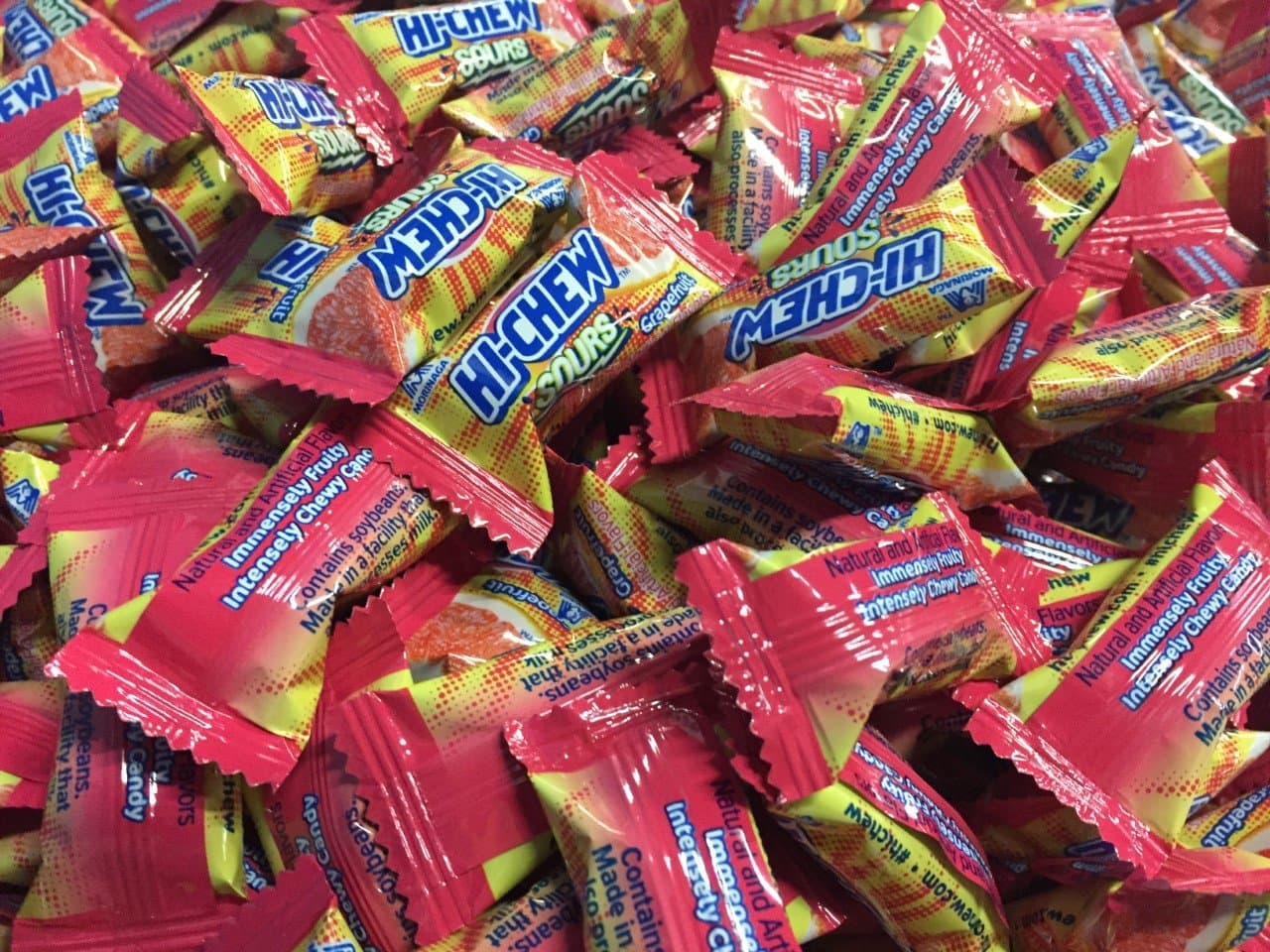 Hi-Chew - Soft and Chewy Candy from Japan Individually Wrapped Single Flavor - Two Full Pounds Bulk Wholesale (Extra Sour Grapefruit)