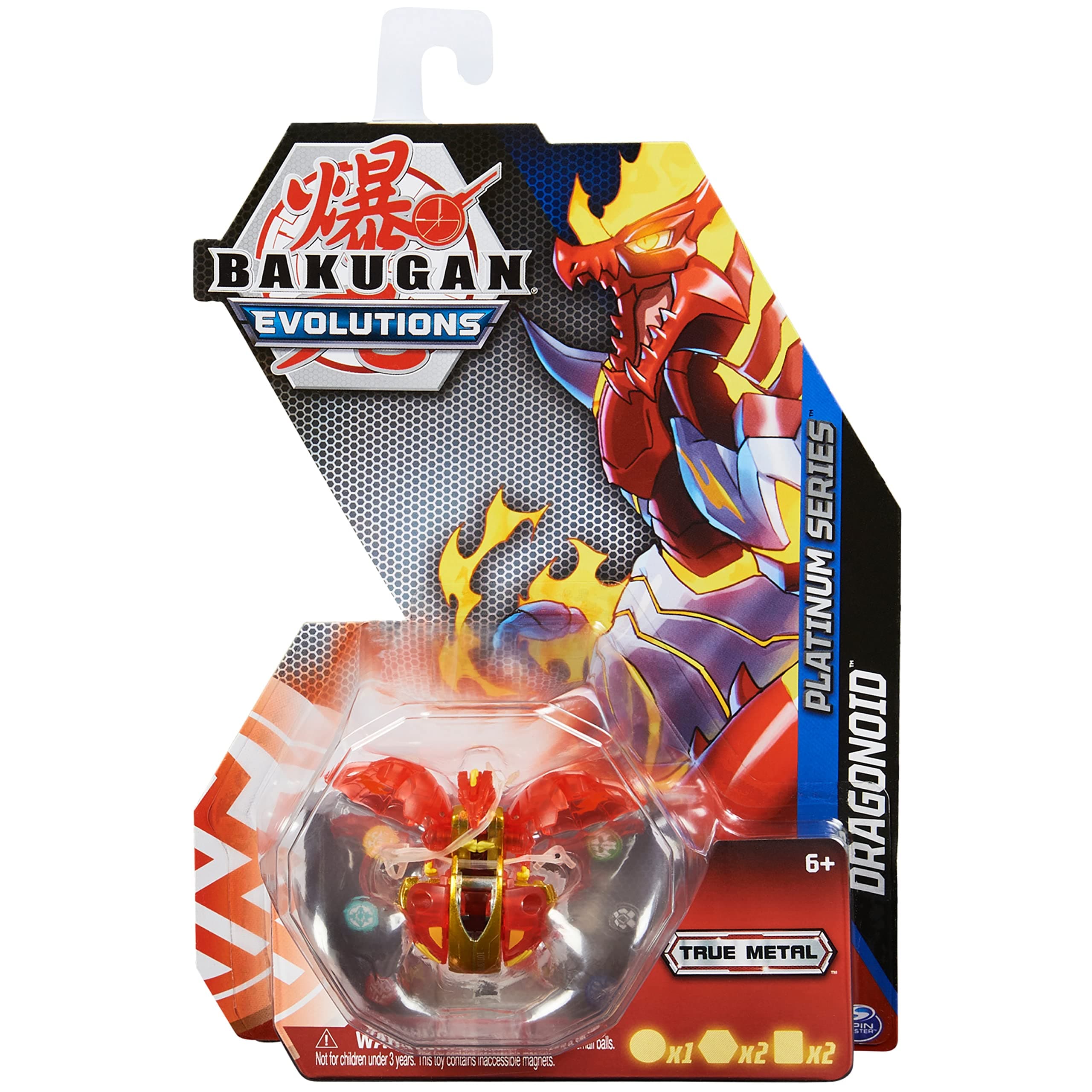 BAKUGAN 'Evolutions' Platinum Series Dragonoid Pack of 1 Ball with Metal Core for More Penetration