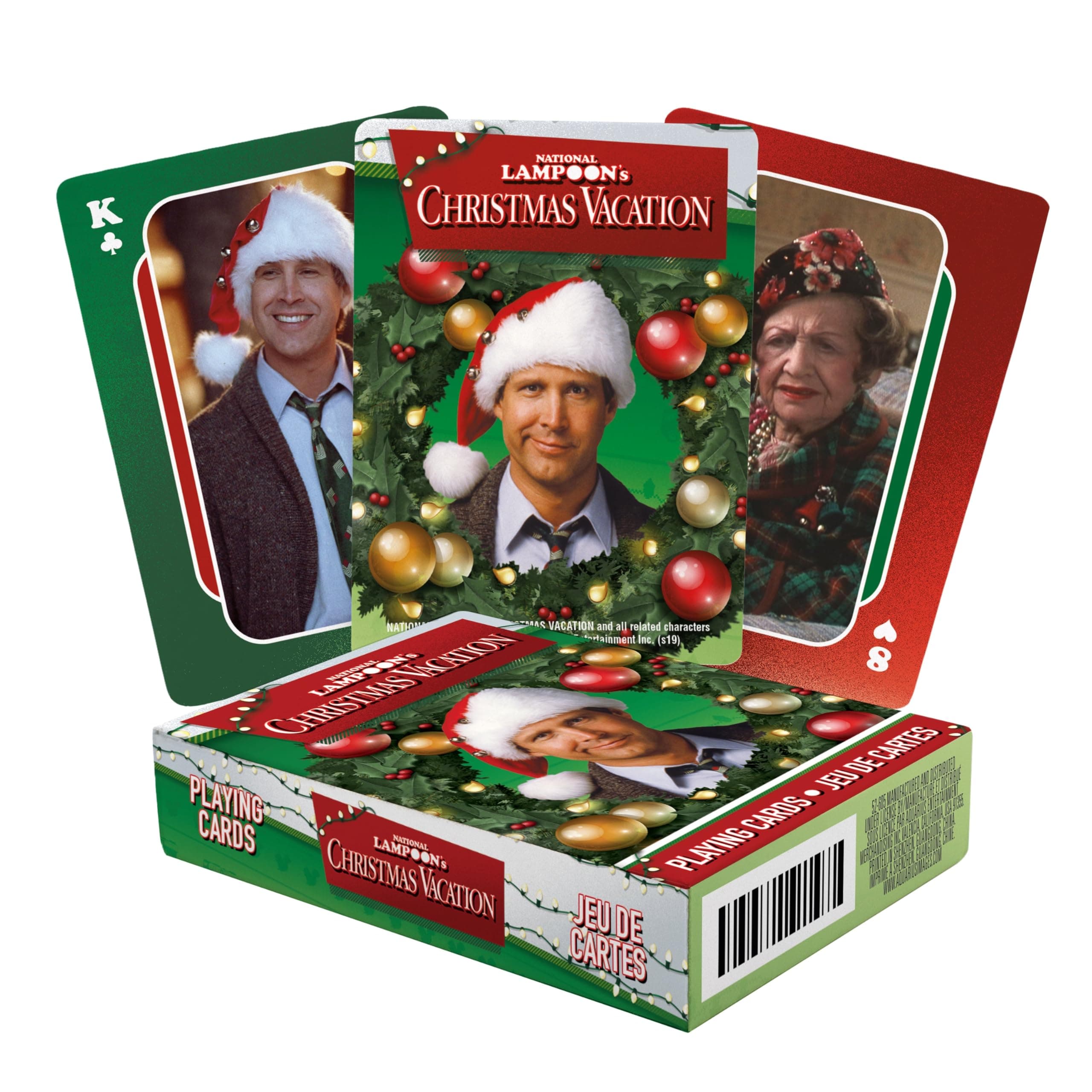 AQUARIUS Christmas Vacation Playing Cards - Christmas Vacation Themed Deck of Cards for Your Favorite Card Games - Officially Licensed National Lampoon Merchandise & Collectibles - Poker Size