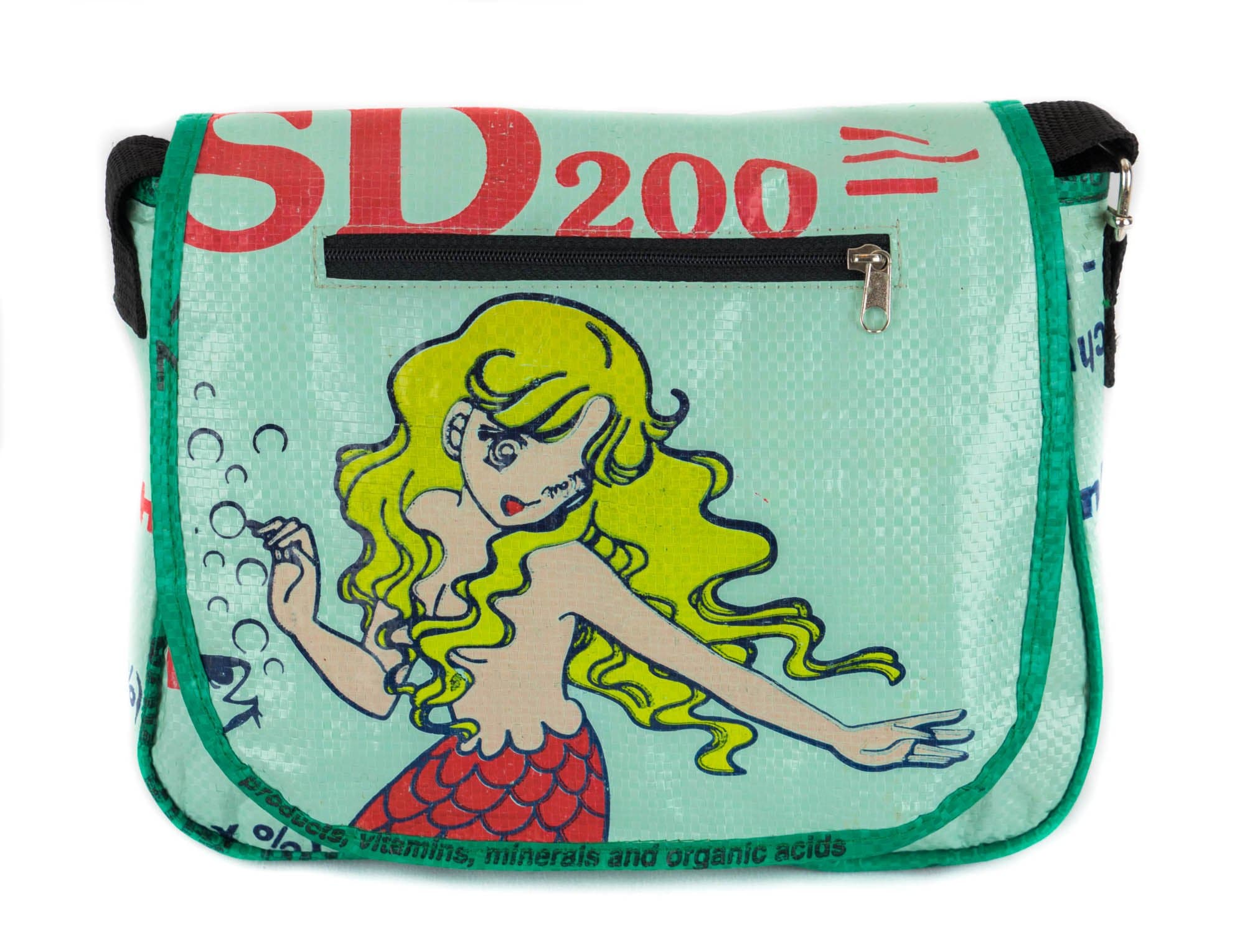 Recycled/upcycled/eco-friendly purse / cross-body bag, made in Cambodia