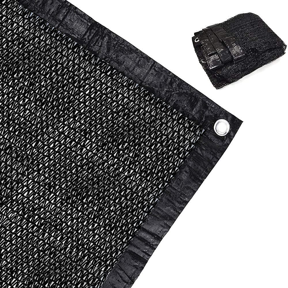 70% Sunblock Shade Cloth Net Black UV Resistant, Garden Shade Mesh Tarp for Plant Cover, Greenhouse, Barn. Shade Cloth Panel for Flowers, Plants, Patio Lawn (6.5×6.5ft(2×2m))