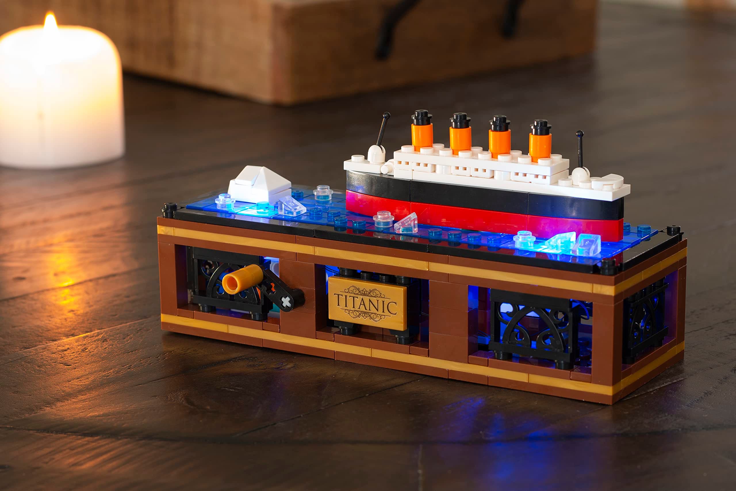 Brick Loot Titanic Iceberg Model Kit – 319-Piece Ship Building Set with LED Lights, DIY Architecture Kit for Adults & Teens, Compatible Bricks, Educational STEM Toy, Collectible Display Gift