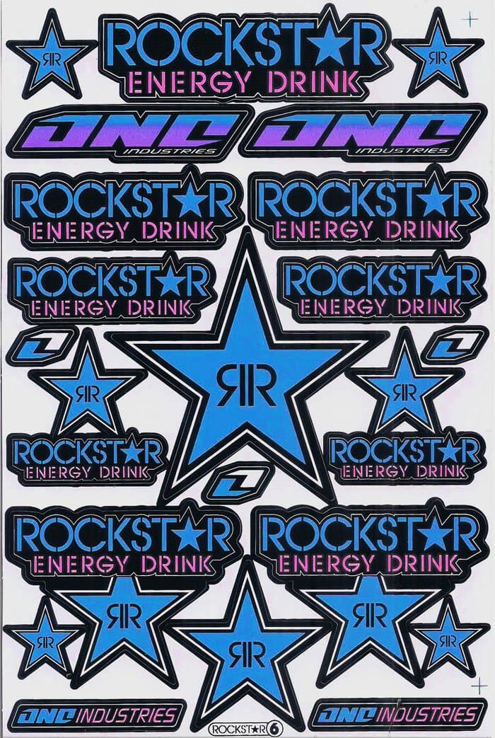 Rockstar Energy Drink Motocross Racing Decal Sticker Sheet C140