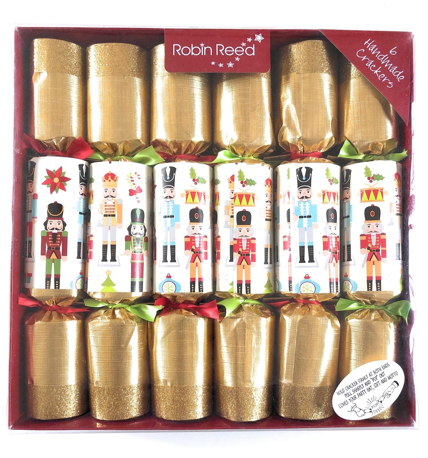 UUC Classic English Festive Party Favours, Gift Box Set of 6, Nutcracker Edition