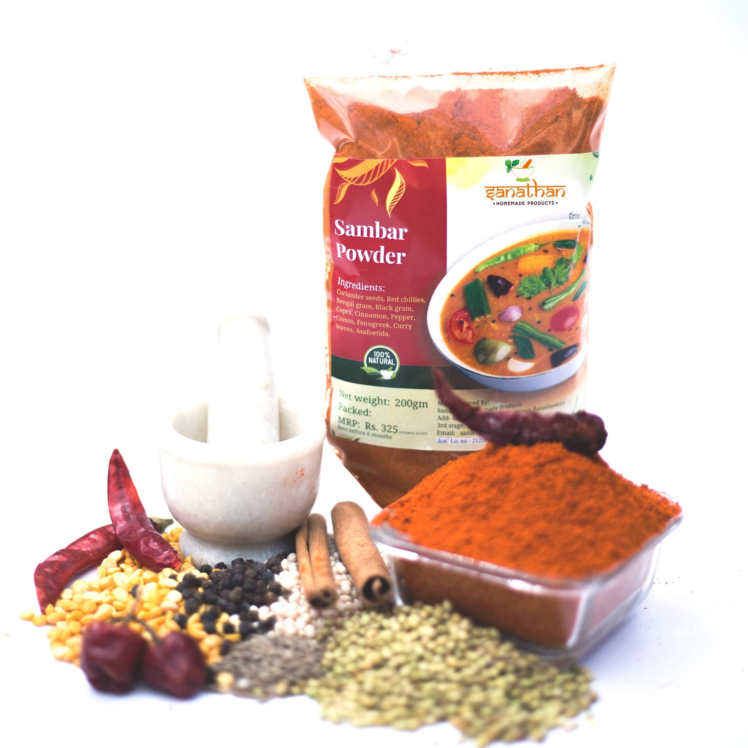 Sanathan Homemade Products Sambar Powder 200g