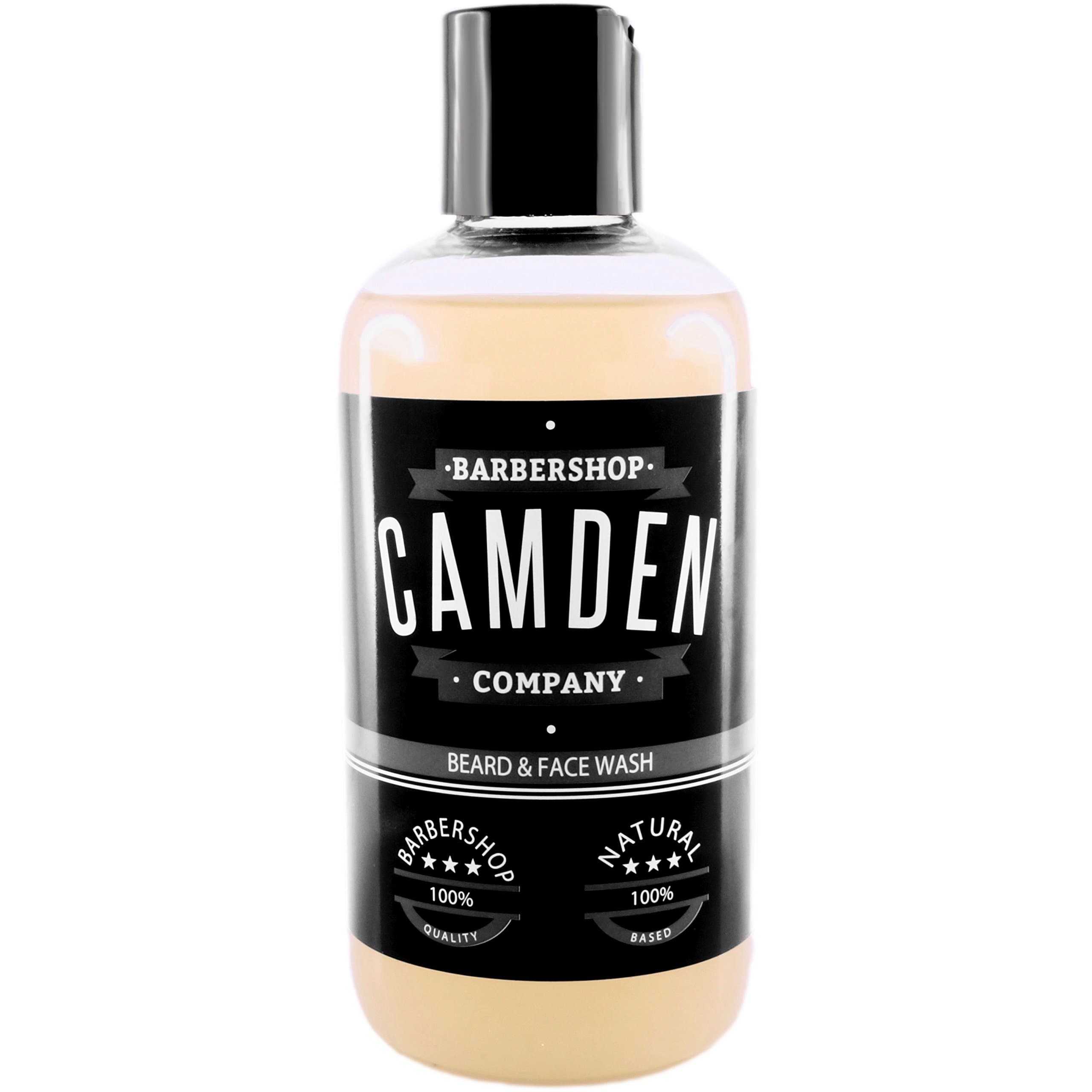 Camden Barbershop Company: Natural 2-in-1 beard shampoo for daily facial & beard care, free from parabens and sulphates (1 x 250 ml)