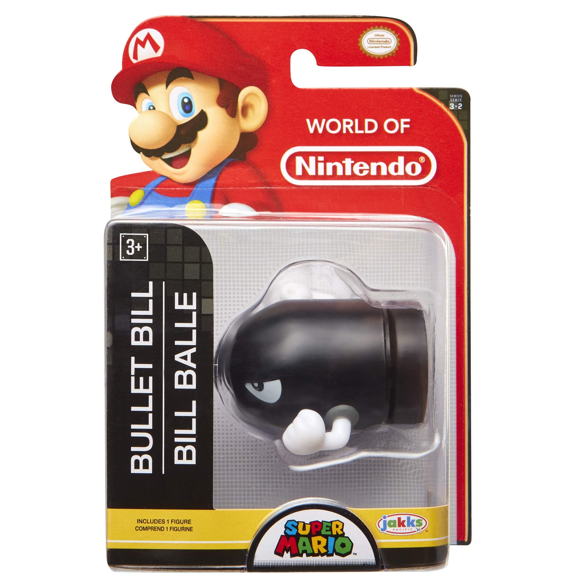 JAKKS Pacific World of Nintendo Super Mario 2.5" Bullet Bill Mini Figure