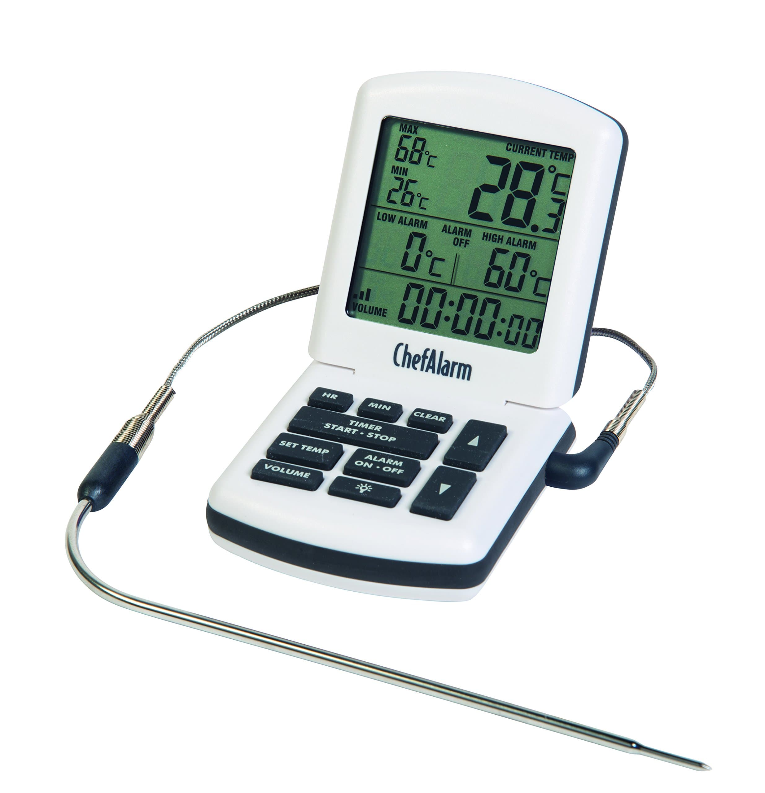 ChefAlarm Professional Cooking Thermometer, Probe and Timer for Oven, Smoker, BBQ, Meats, Bread