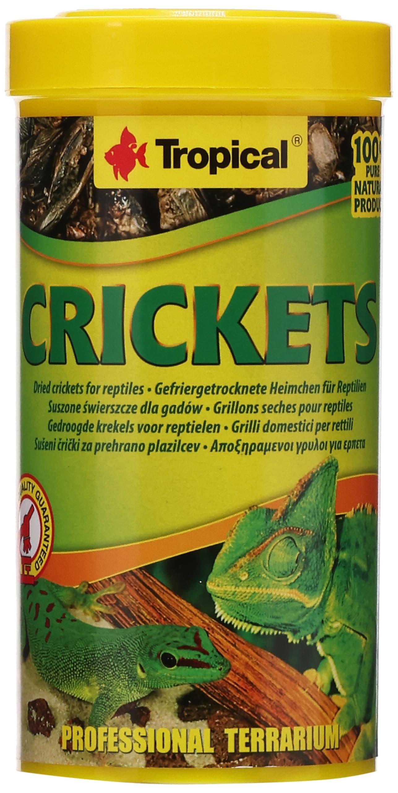 Tropical CRICKETS 250ML / 25G - dried crickets for reptiles and amphibians, high protein, 100% natural