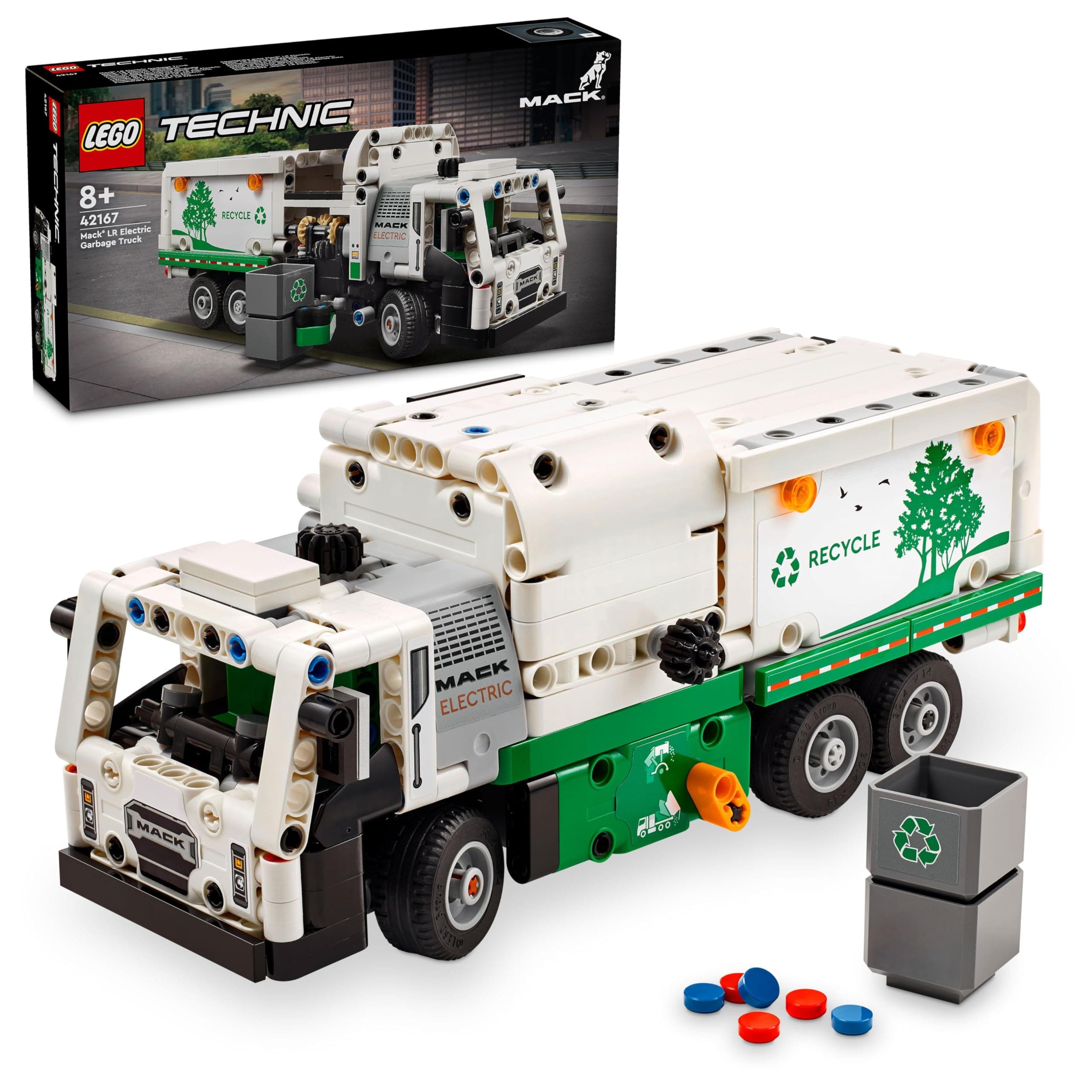 LEGO Technic Mack LR Electric Garbage Truck 42167 Building Blocks Toys for 8+ Gift for Boys and Girls