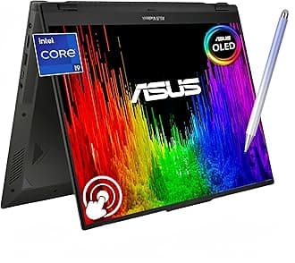 ASUSVivobook S 16 Flip 16" WUXGA Touchscreen Laptop, Intel 14Cores i9-13900H, 1080p Webcam, Harman/Kardon, Wi-Fi 6E, Backlit KB, Win 11H, w/Pen (40GB RAM | 2TB SSD)