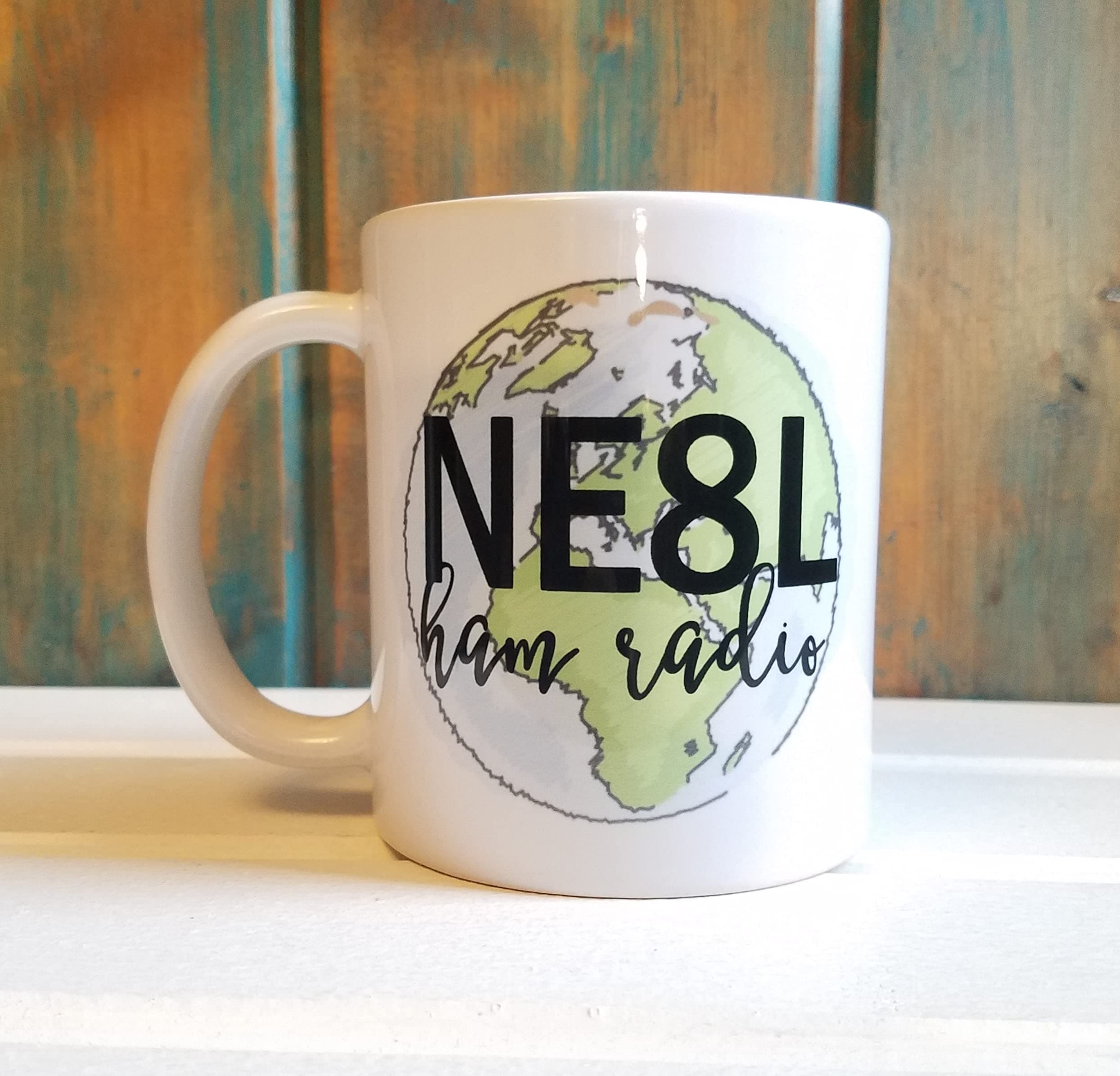 Ham radio mug, amateur radio, ham radio gift, Custom call sign coffee mug