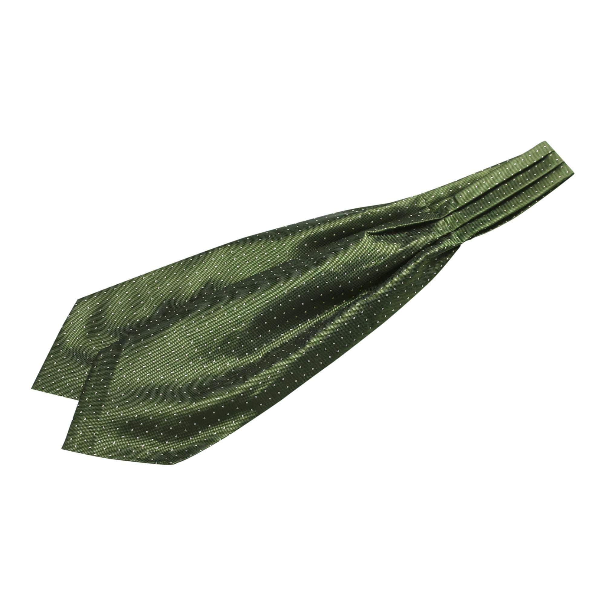 Allegra KPolka Dots Cravat Tie Ascot Tie for Men Formal Party Cravat One Size Green