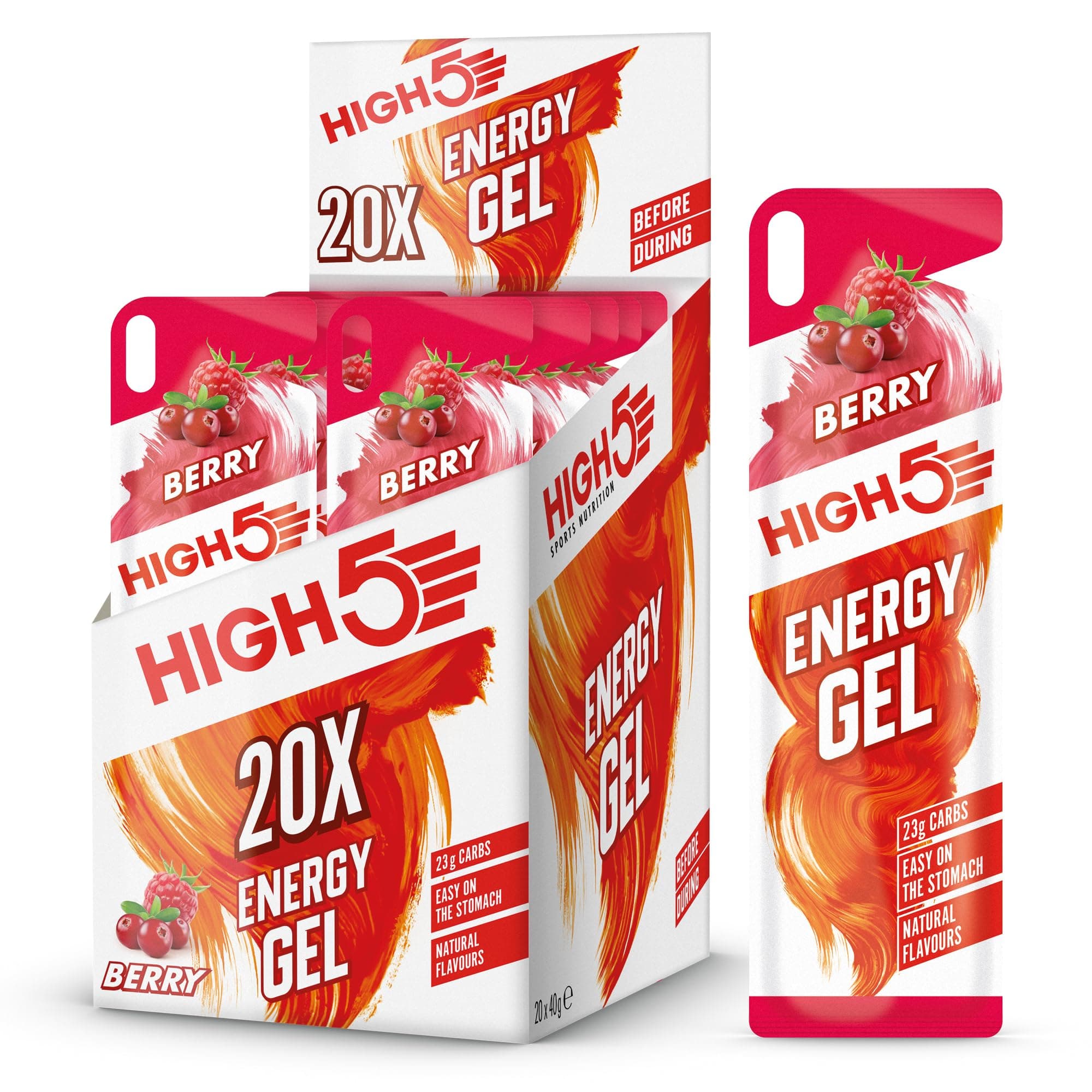 Energy Gel Quick Release Energy On The Go From Natural Fruit Juice (Berry, 20 x 40g)