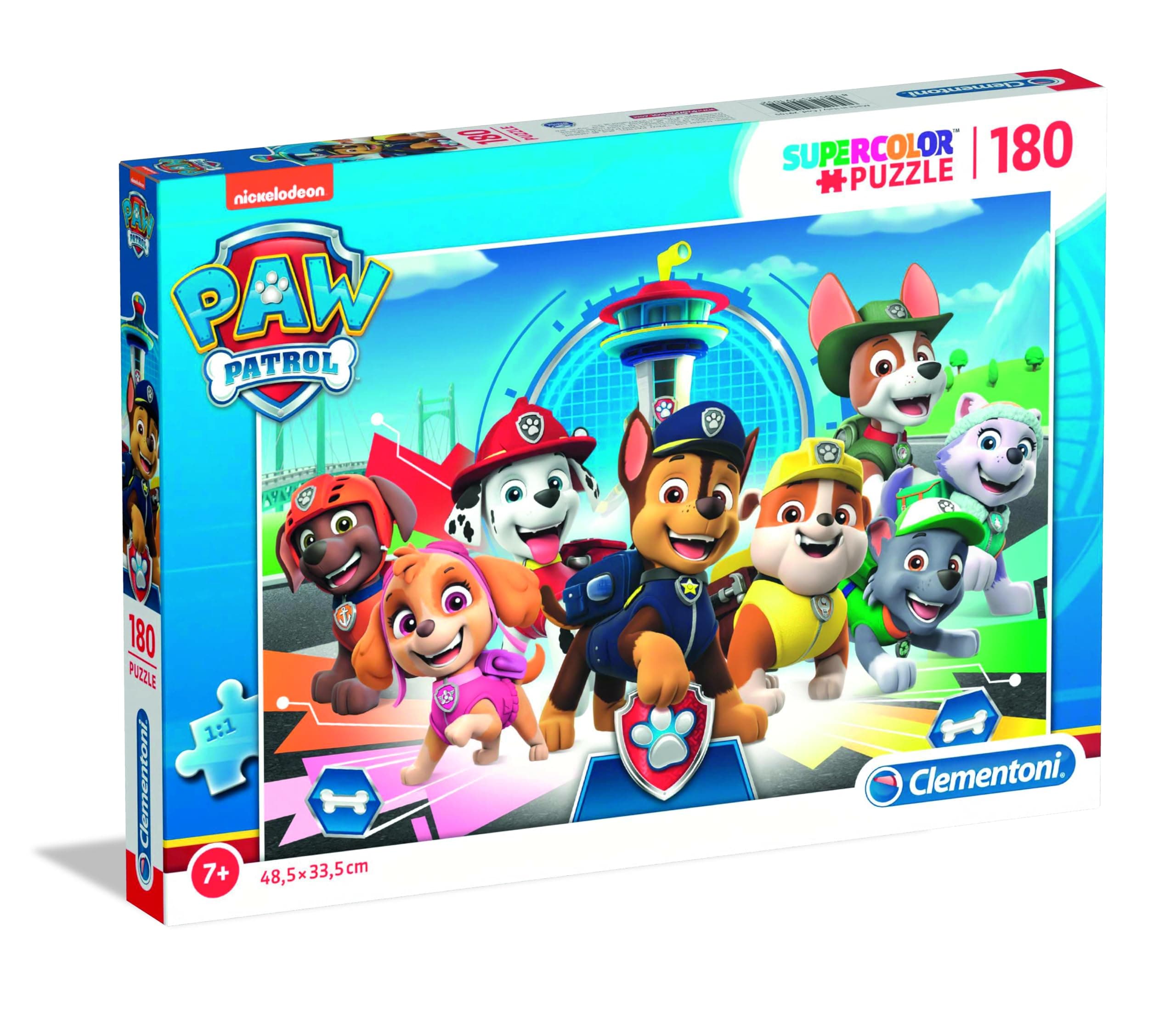 Clementoni 29105, Paw Patrol Supercolor Puzzle for Children -180 Pieces, Ages 7 Years Plus Multi-coloured