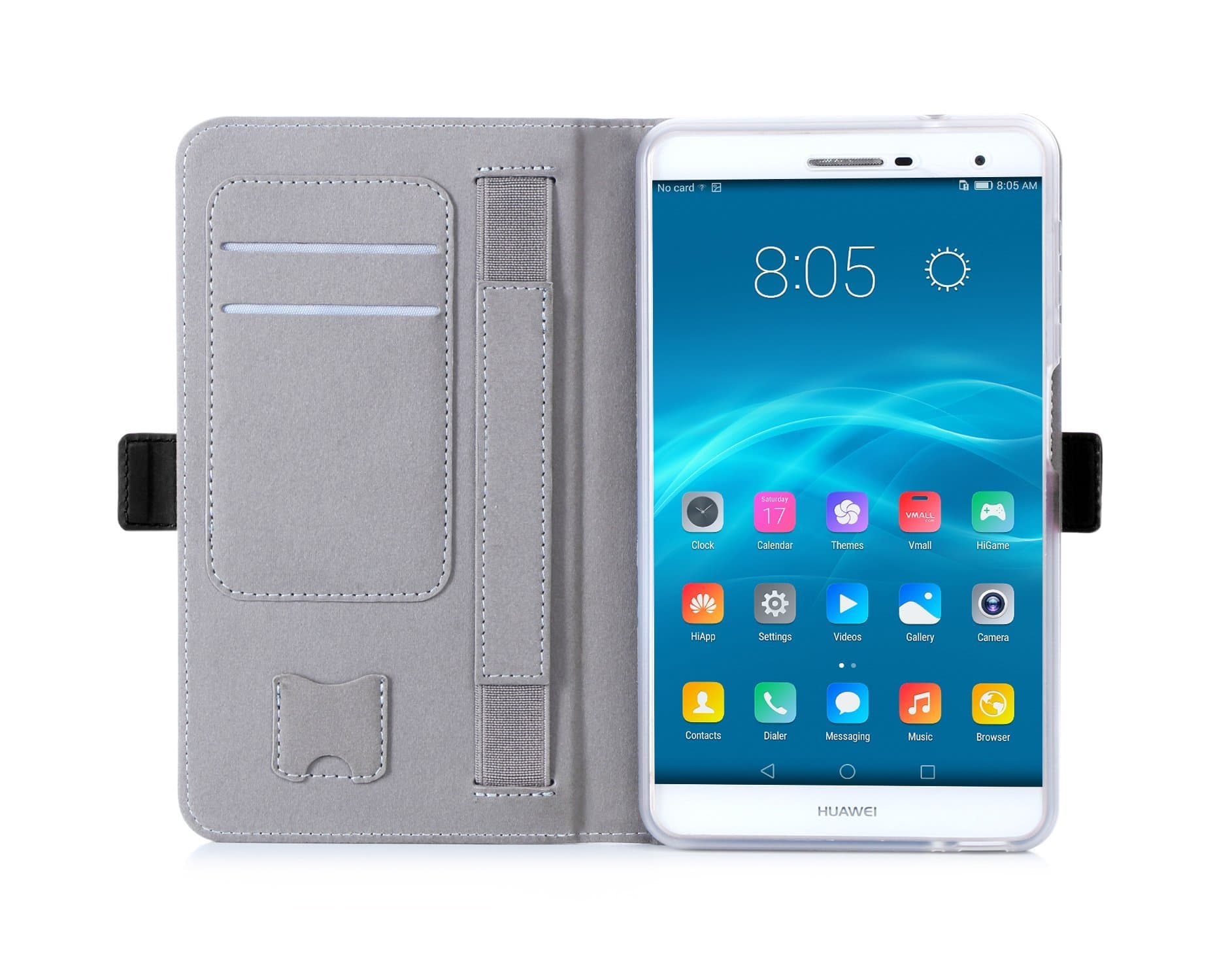 FORDREAMS Tablet Case Series Premium PU Leather Case Stand Cover for Huawei MediaPad T2 7.0 Pro 4G LTE Phone Call Tablet PLE-701L PLE-703L with Velcro Hand Strap and Card Slots (Black)