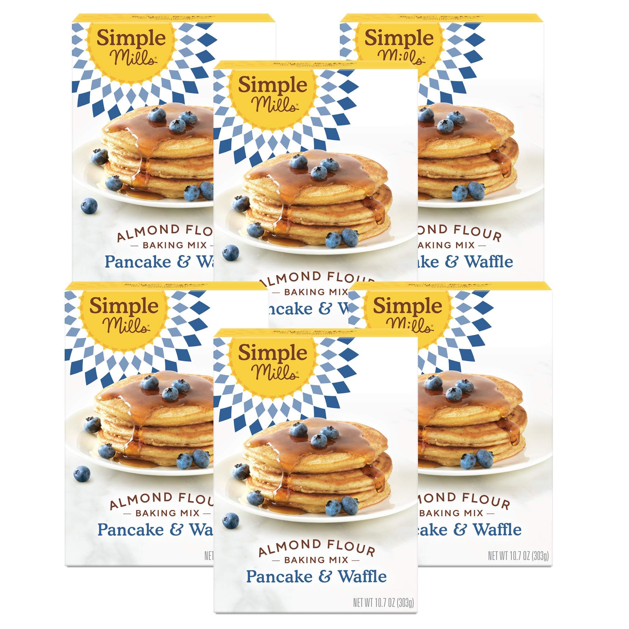 Almond Flour Pancake & Waffle Mix, Original - Gluten Free, Plant Based, Paleo Friendly, Breakfast 10.7 Ounce (Pack of 6)