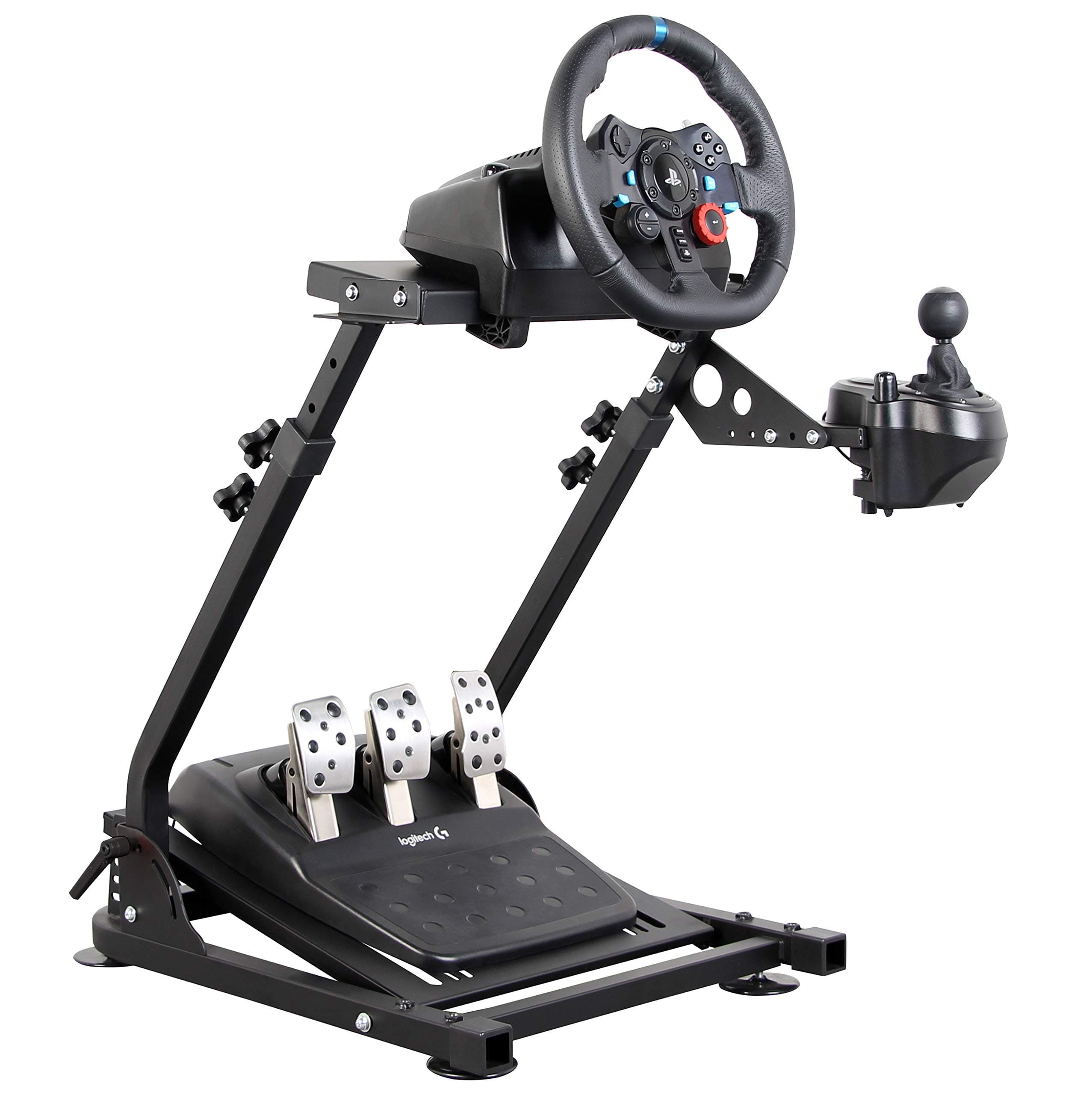 jxqqay Racing Wheel Stand (Updated Version) Height and Tilt Adjustable Steering Wheel Stand for G25, G27, G29, G920 PS4 Xbox T500D T3PA TGT Driving Simulator Cockpit