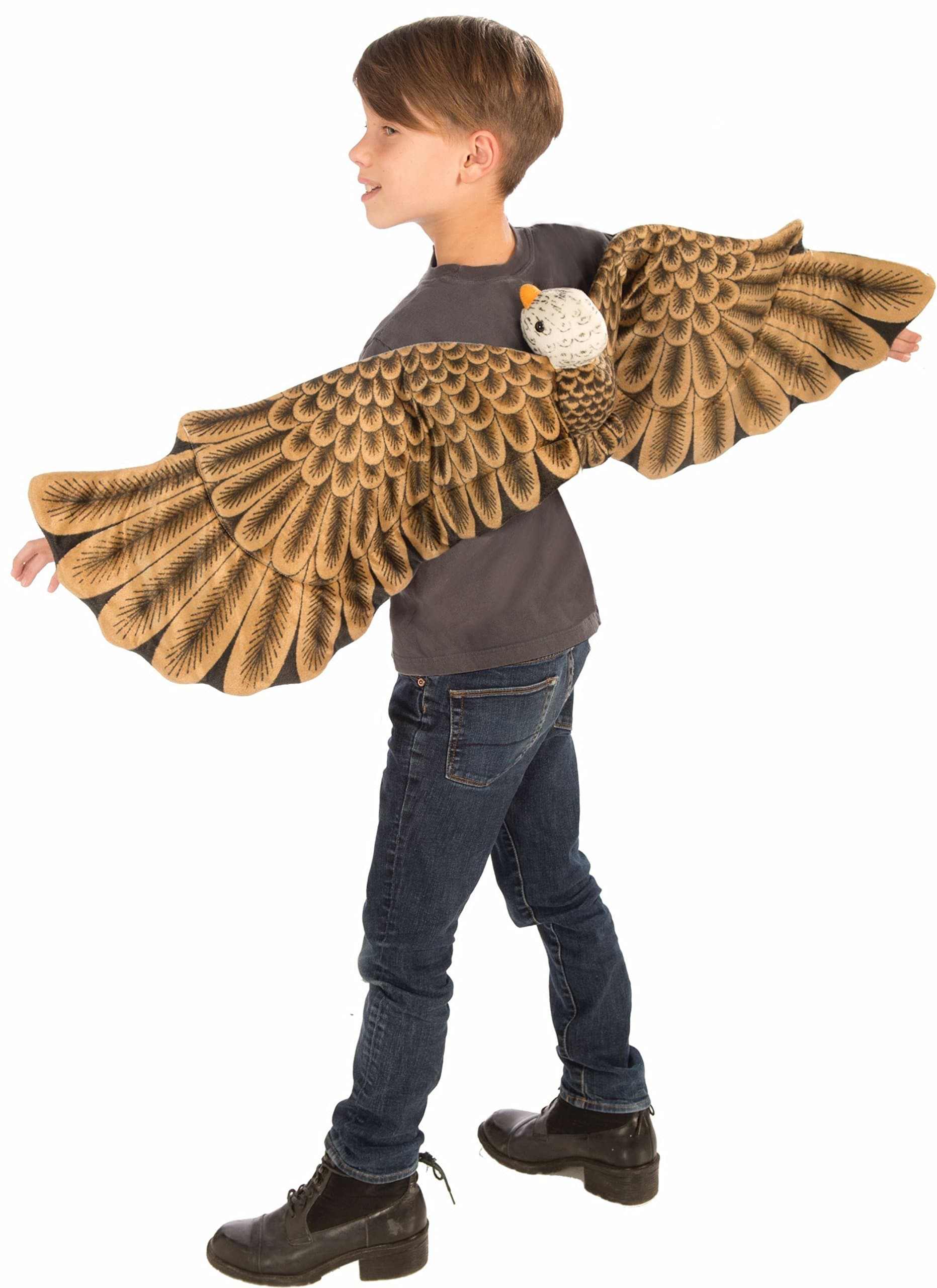 Forum Plush Bald Eagle Child Wings Costume, Brown