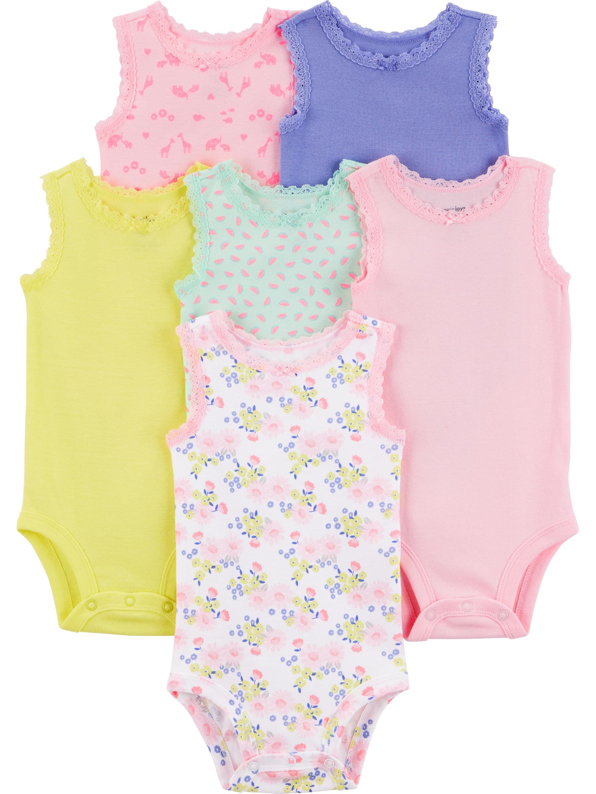 Baby-Girls 6-Pack Short-Sleeve Bodysuit