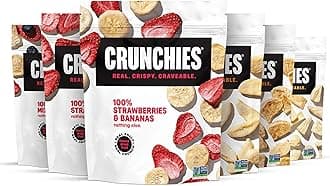 Crunchies Freeze-Dried Fruits, 100% All Natural Crispy Fruit, Non GMO and Kosher, Resealable Freeze Dried Fruit Snack Packs, Pack of 6 (Variety Pack)