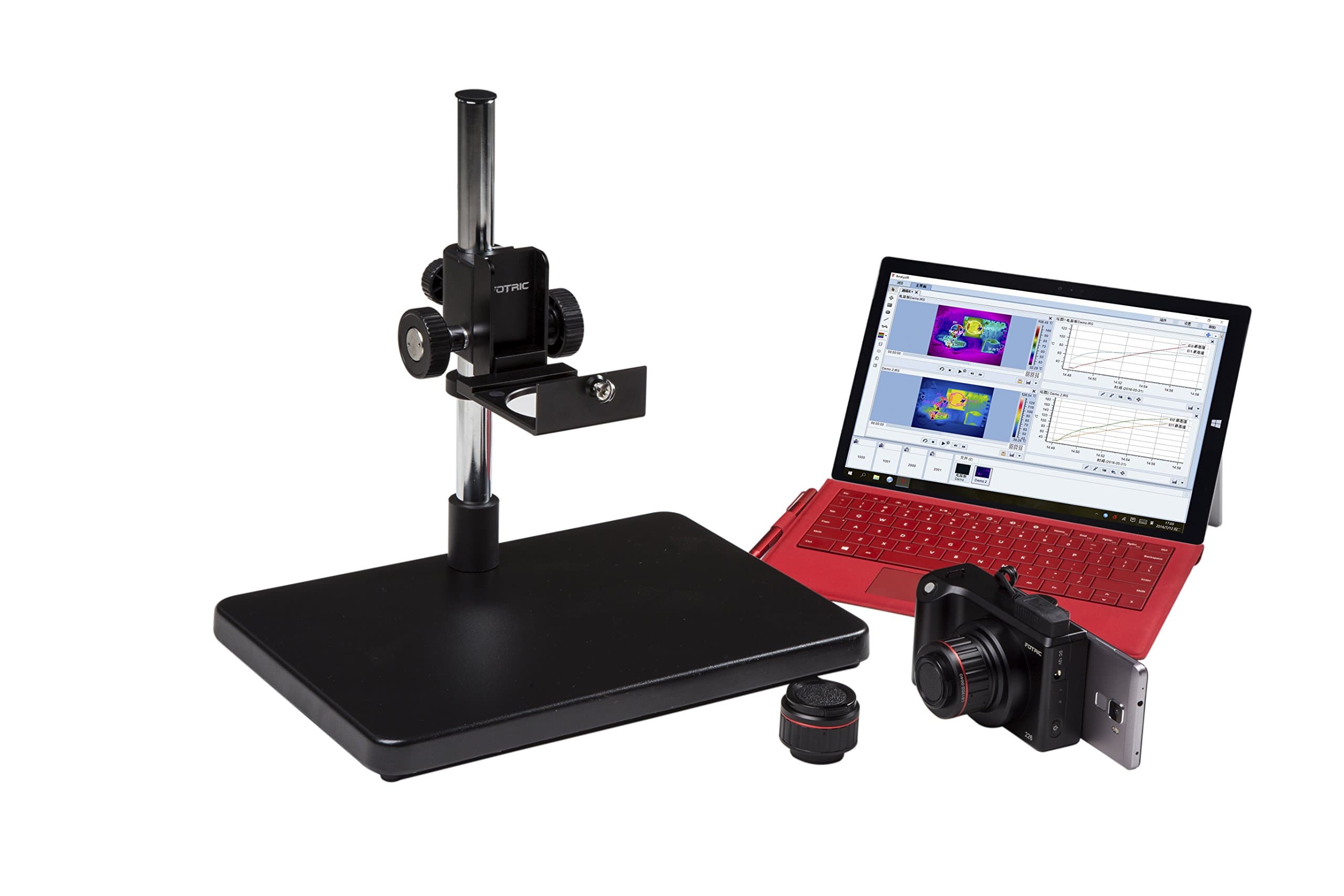 226 Thermal Video Camera 30Hz Record 1TB Radiometric Video Open in Seconds 384x288 Detector Res. 1,202°F,Infrared Thermal Imager Camera for Electronics Testing R&D Professionals,Android Windows