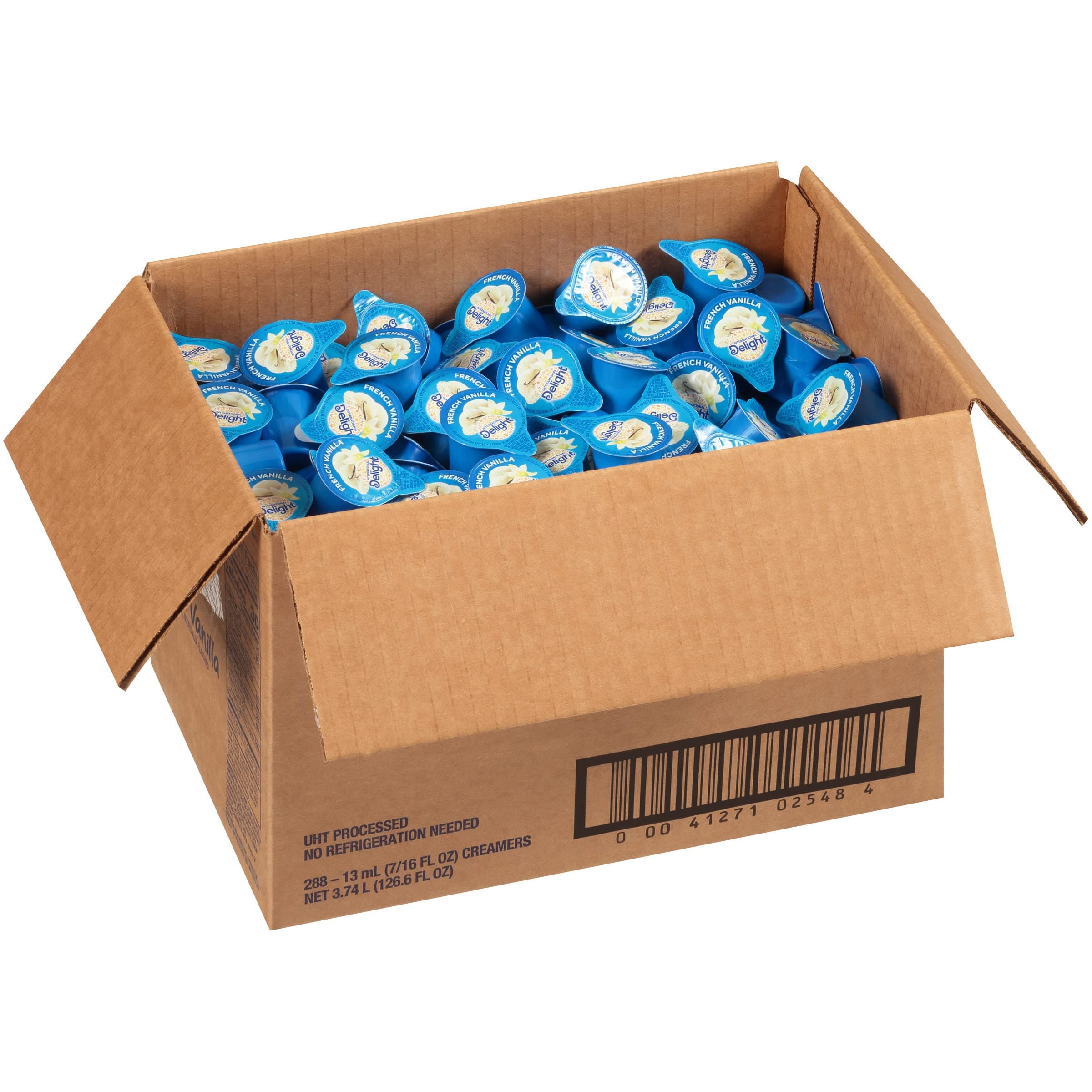 French Vanilla, Single-Serve Coffee Creamers, Shelf Stable Non-Dairy Flavored Coffee Creamer, 288 Count