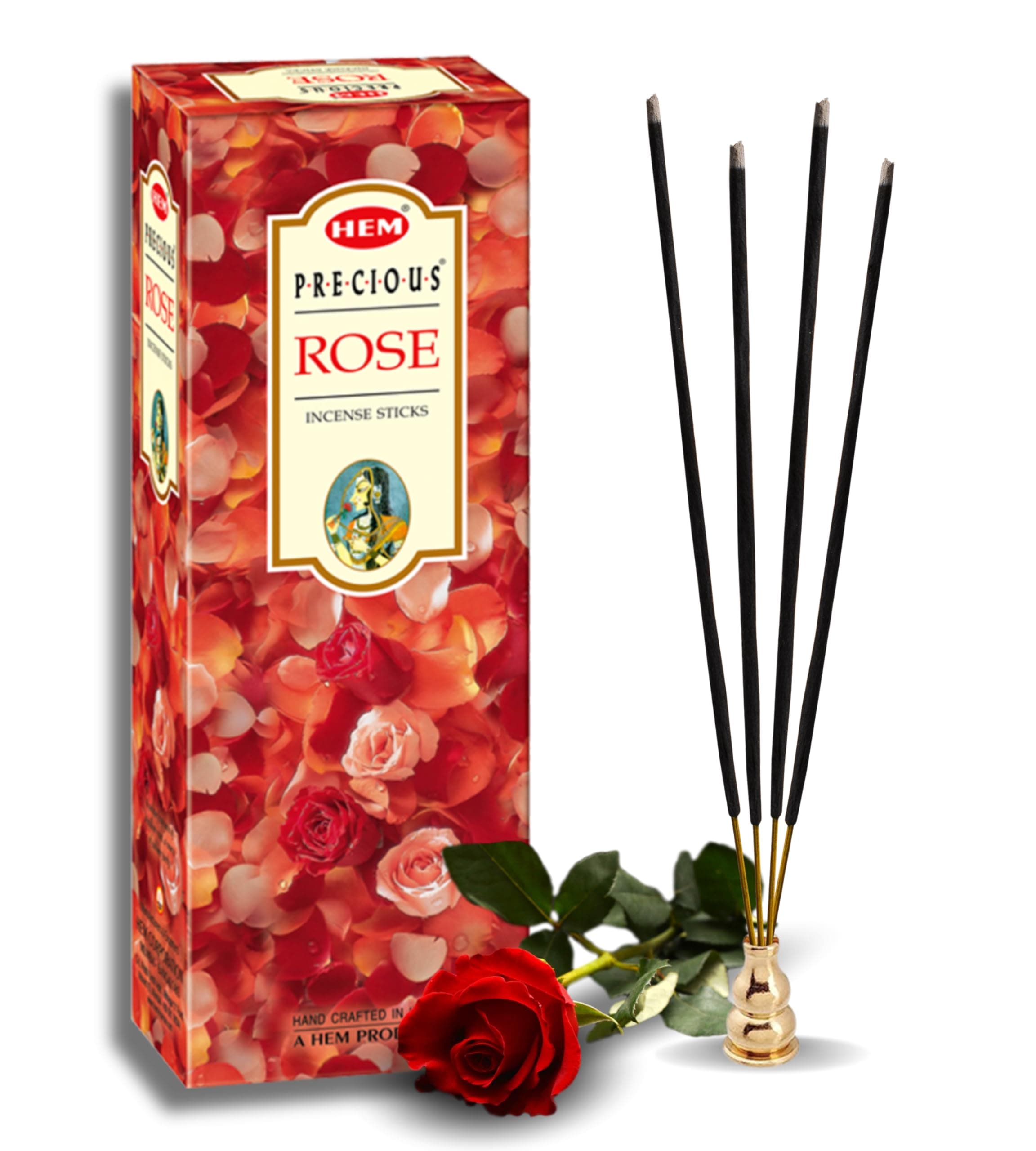 Precious Rose Incense Sticks Pack Of 120 Count | Natural, Pure House & Flower Powder | Fresh & Long Lasting Fragrance | Aromatherapy Incense For Air Purifier, Stress Relief & Cleansing | 120 Count