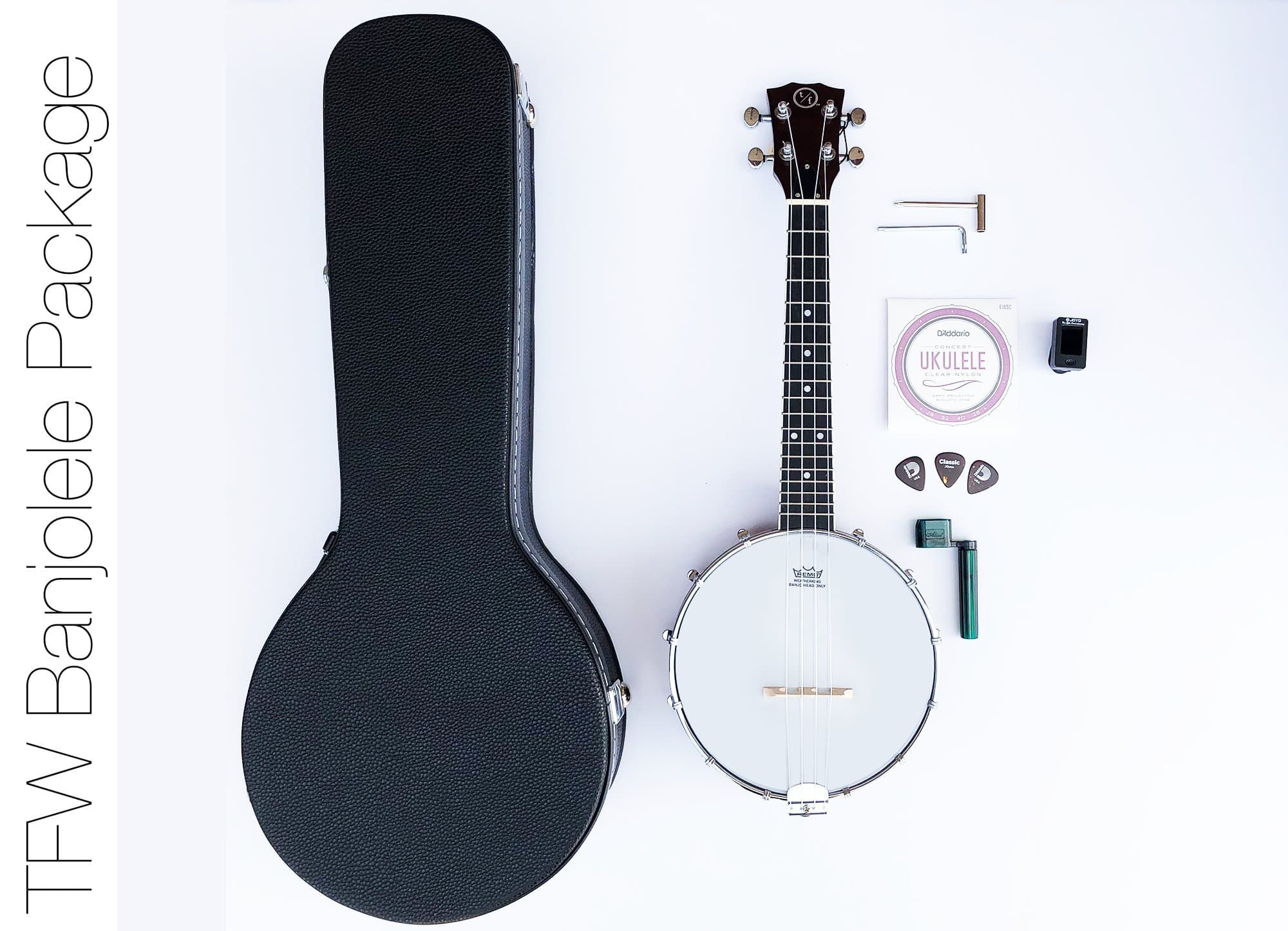 TFW Banjolele Starter Kit - With Case and Accessories
