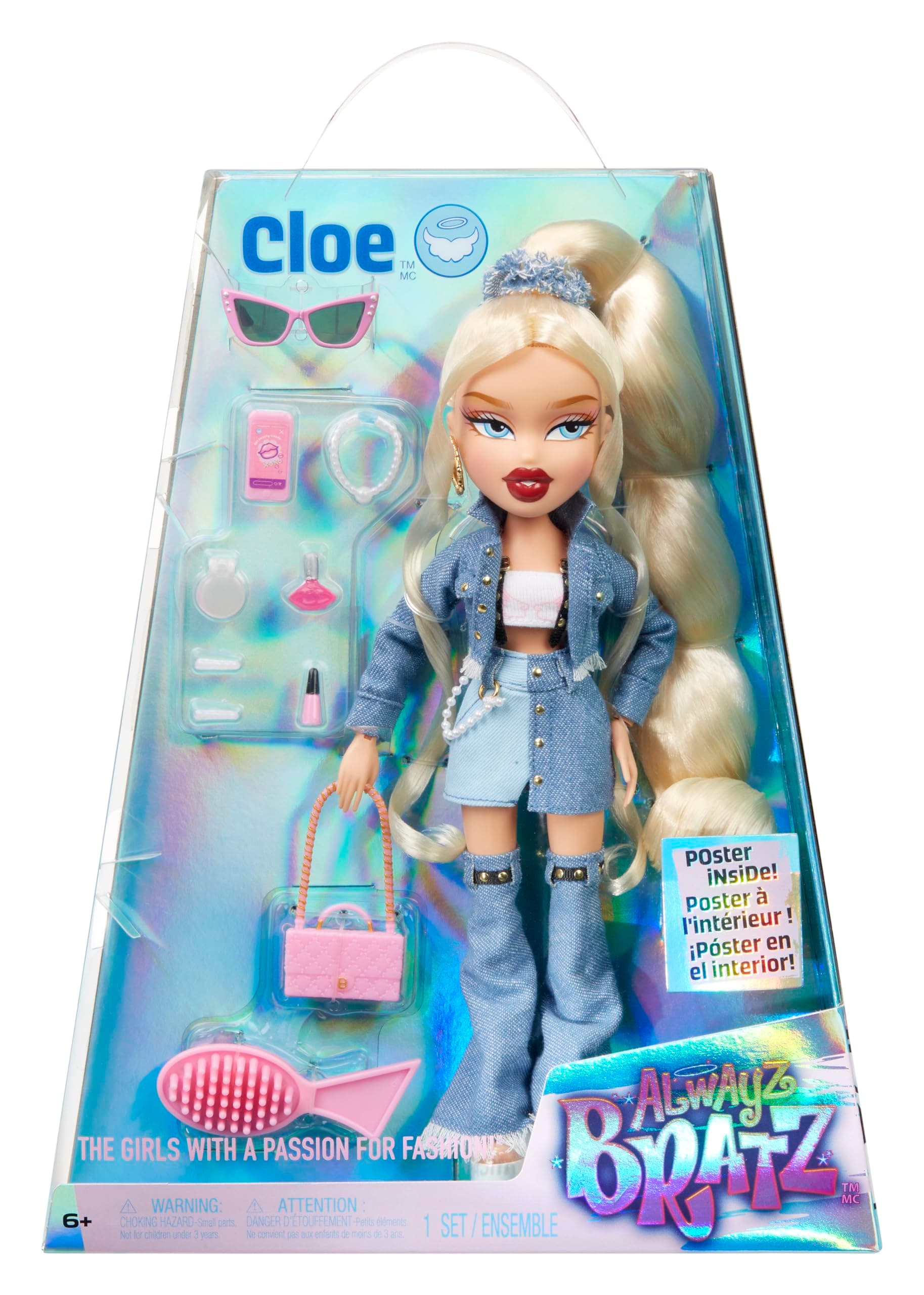 Alwayz Bratz Fashion Doll - Cloe - With 10 Accessories and Posters - Age 6+