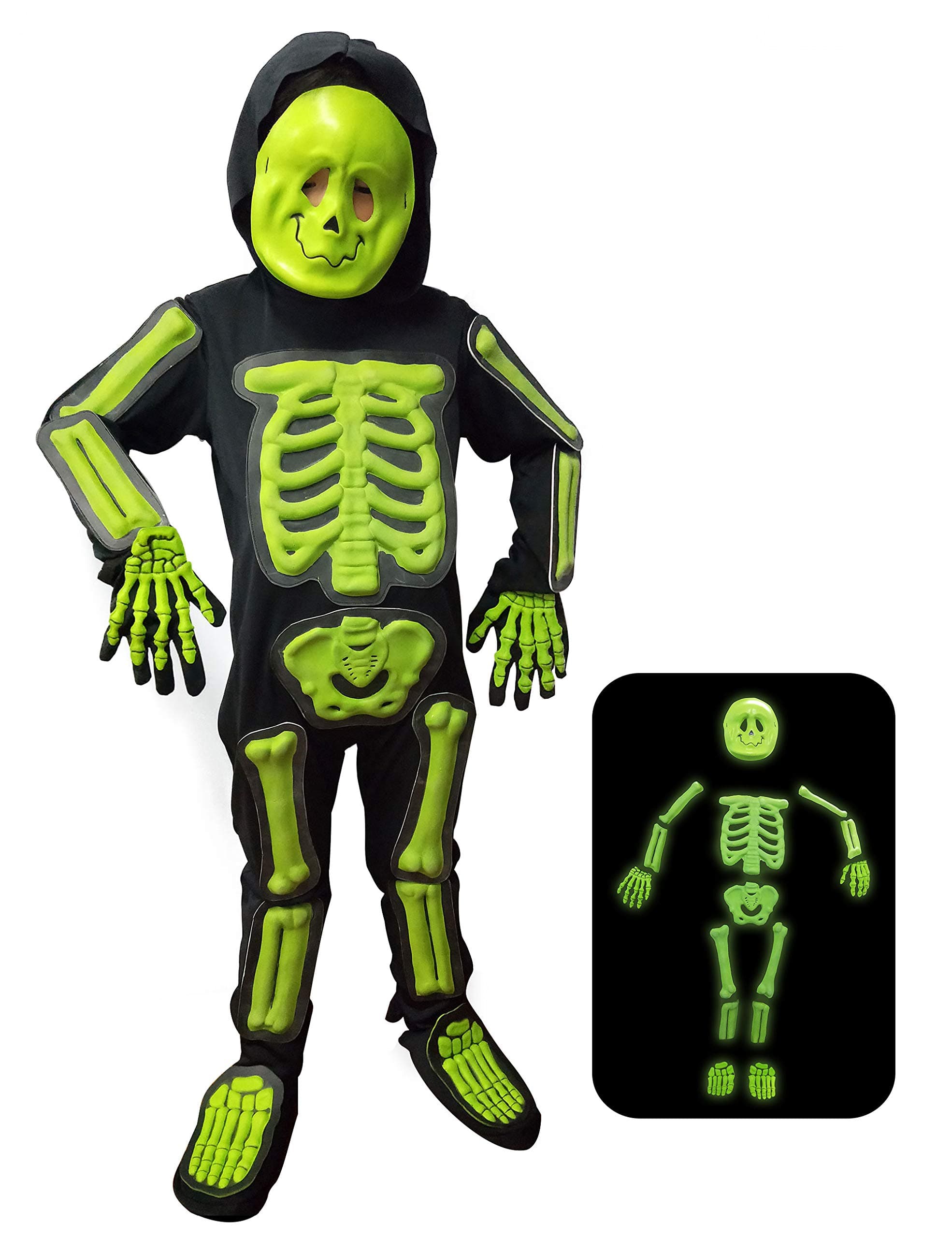 IKALI Halloween Skeleton Costume for Boys Girls Kids Babies Toddlers