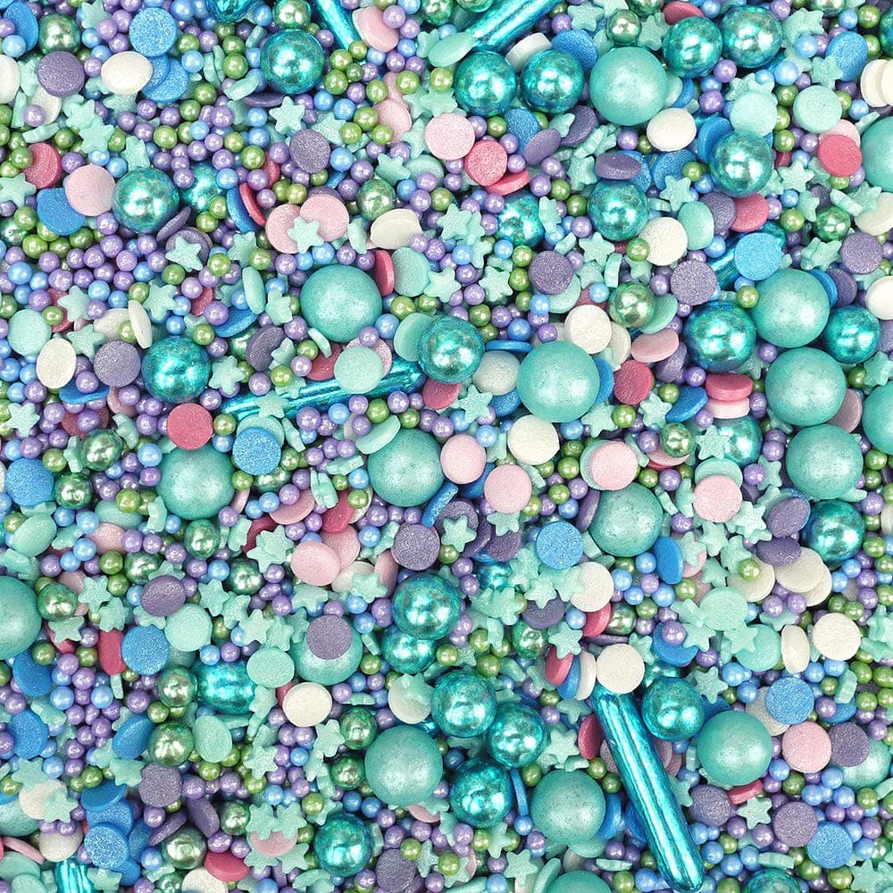 Luxury Edible Sprinkles For Cakes, Cupcakes And Desserts By Sattina - 'Mermaid Memories' (90gTub)