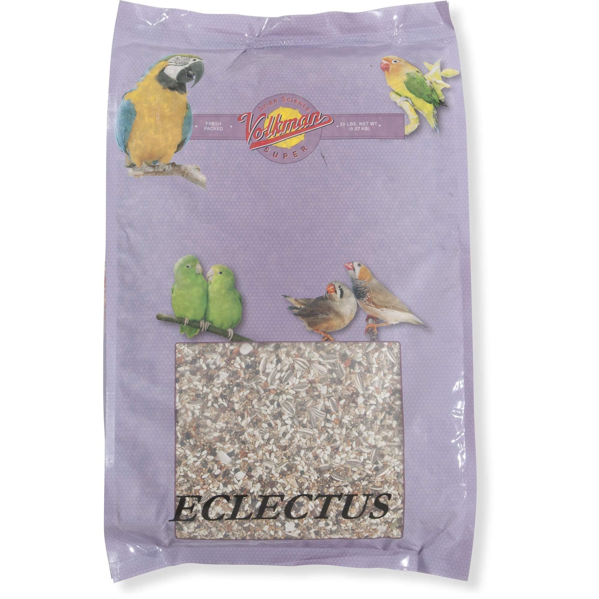 Avian Science Super Eclectus Parrot Diet Bird Food, 20 lbs.