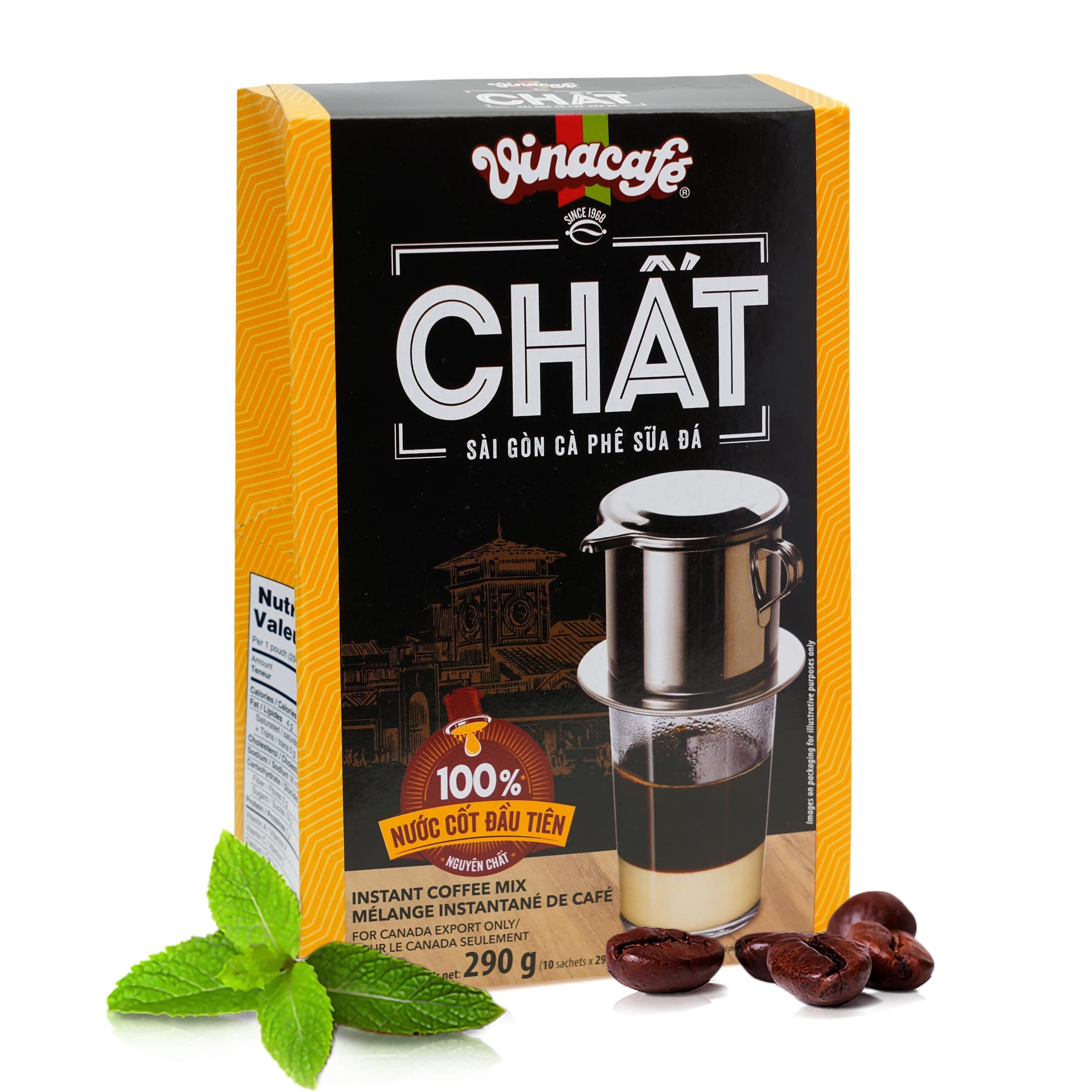 Vinacafe Chat 3 in 1 Instant Coffee 29gr x 10 sachets - Newest lot from Vietnam