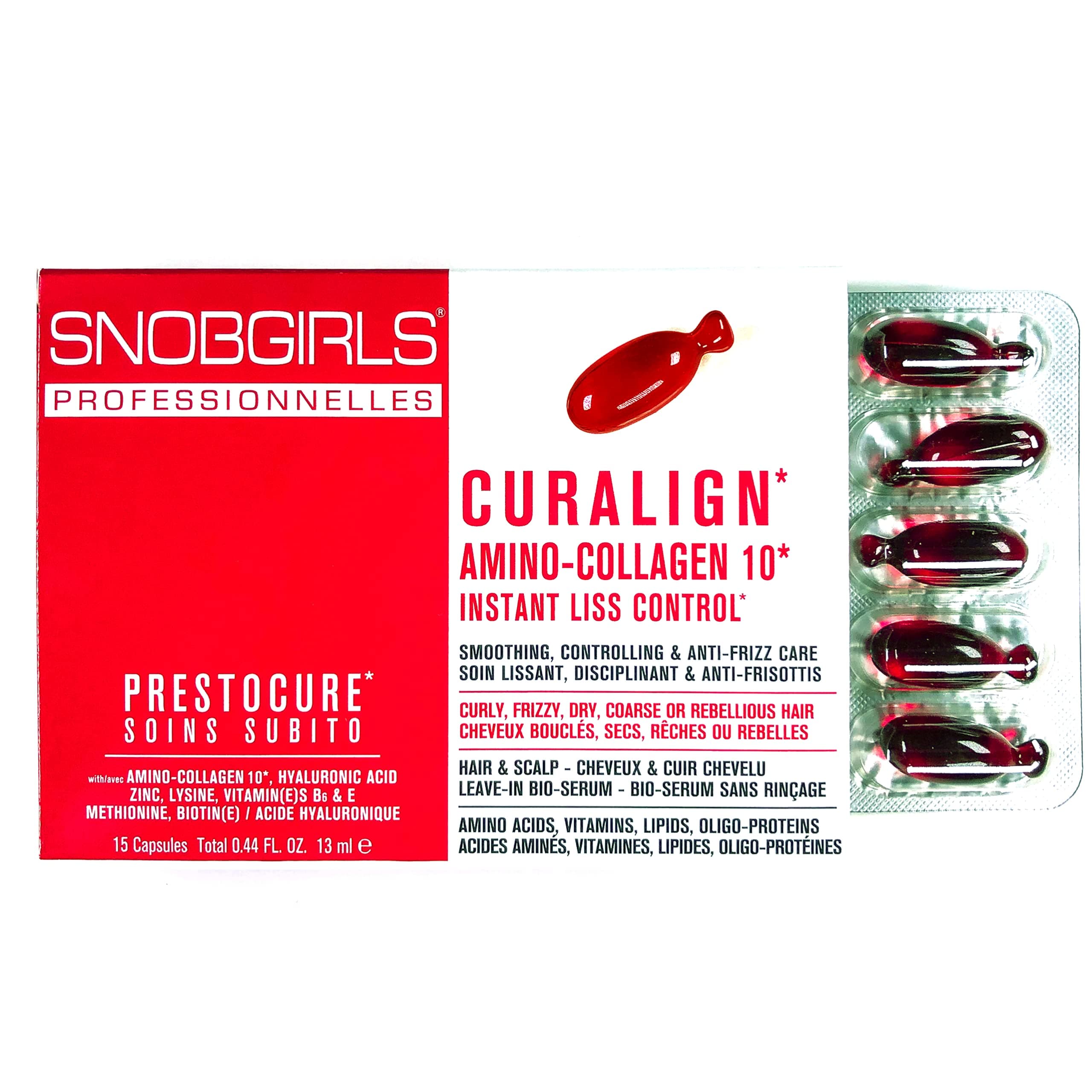 Curalign Amino-Collagen 10 Instant Liss Control Leave In Bio Serum 15 Capsules