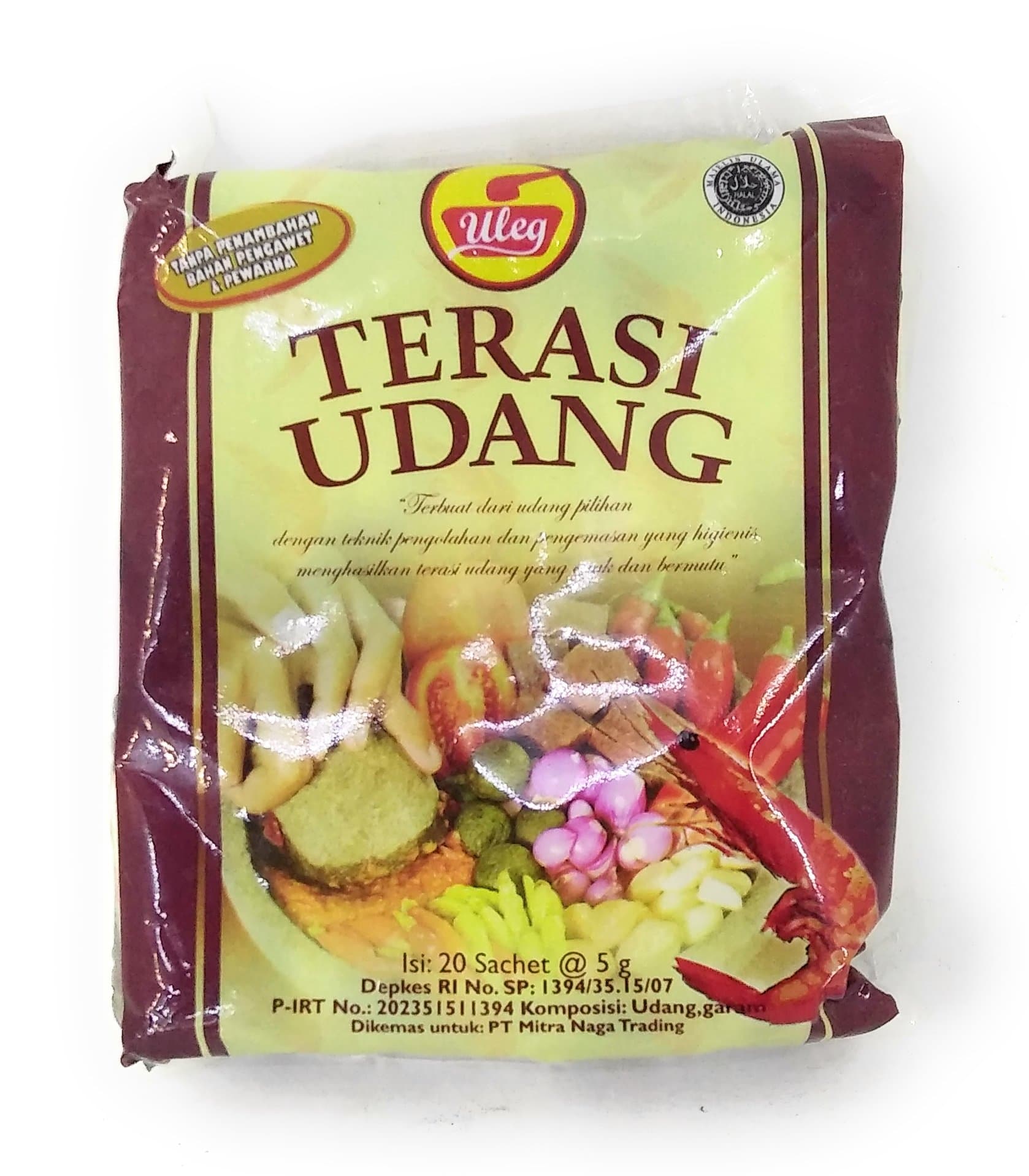 Uleg shrimp paste seasoning against Terasi Udang single-use type 5gX20 pieces [parallel import goods]