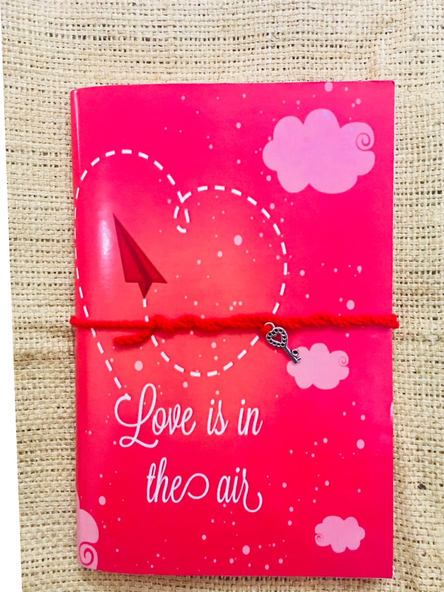 GOONJ CREATIONS Love in the Air Print Handmade Diary (Red, 20.32 x 13.97cm)